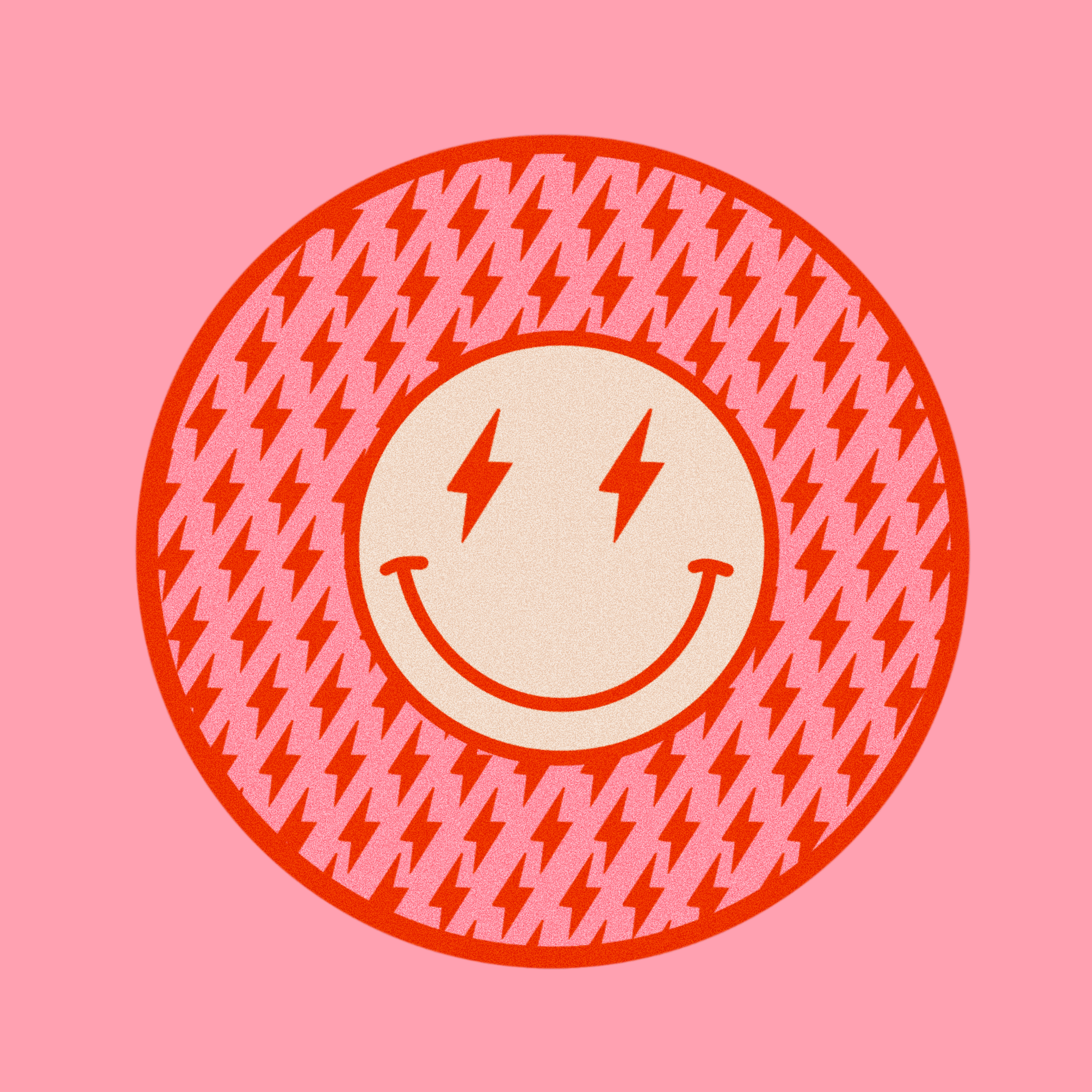 Red Smiley Face Sticker. Preppy wallpaper, Aztec pattern wallpaper, Preppy wall collage