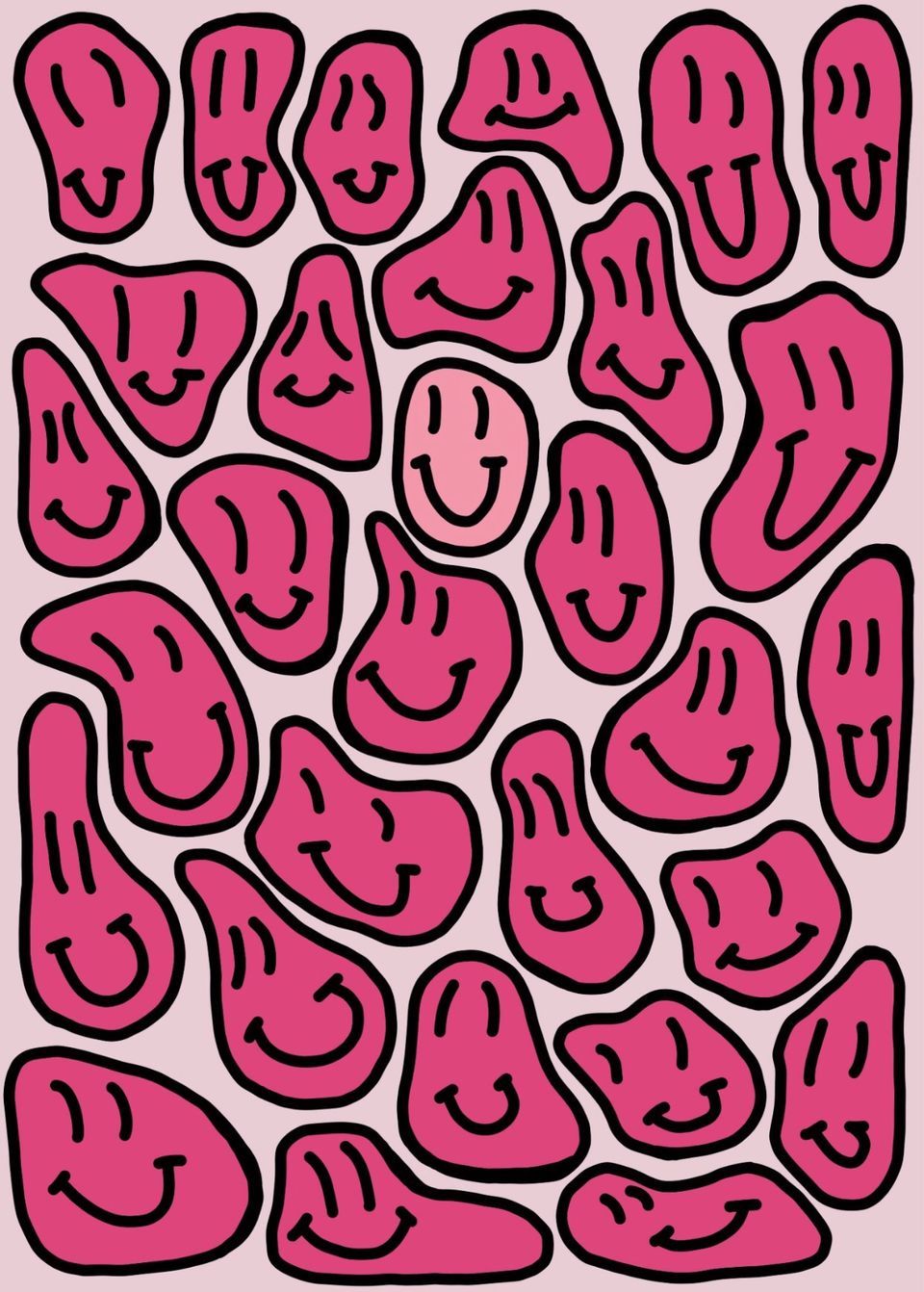 Pink Drippy Smiley Face Wallpapers  Wallpaper Cave