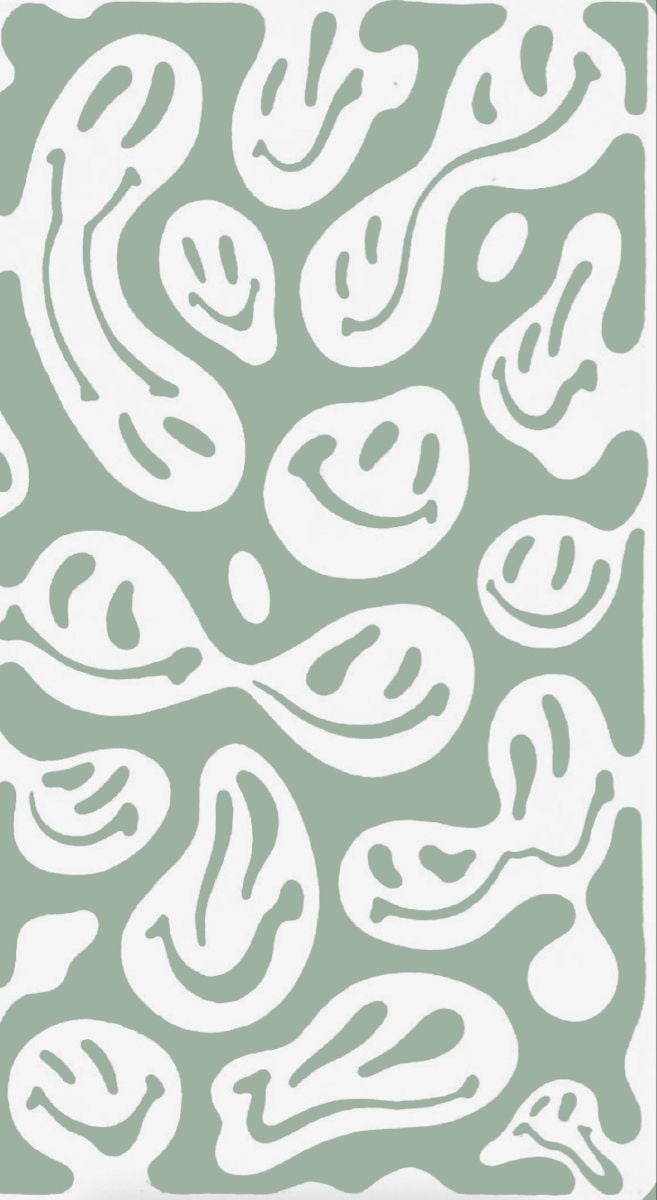 BlueLime Green Drippy Smiley Face by larakoelliker  Redbubble  Picture  collage wall Preppy wallpaper Smiley