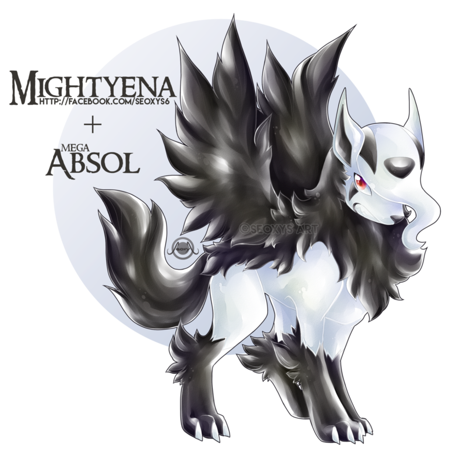 Mightyena X Mega Absol by Seoxys6. Fakemon. Pokémon