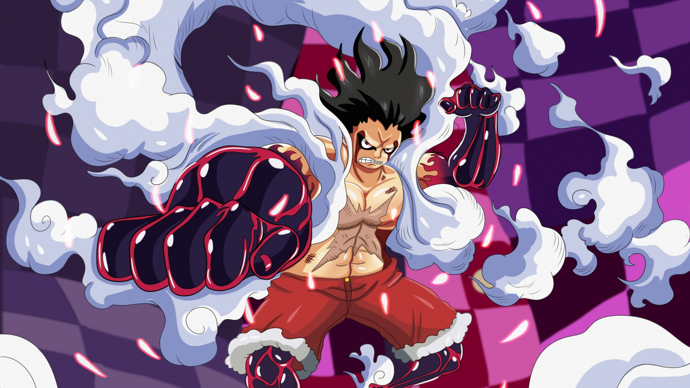 Download artwork, one piece, monkey d. luffy 1366x768 wallpaper, tablet, laptop, 1366x768 HD image, background, 10090