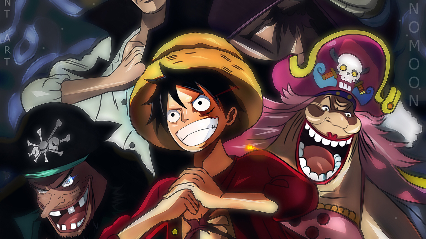 One Piece Charlotte Linlin Kaido Marshall D Teach Monkey D Luffy Shanks 1366x768 Resolution HD 4k Wallpaper, Image, Background, Photo and Picture