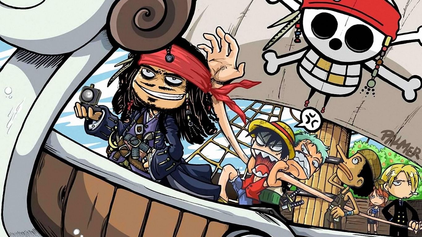 One Piece Jack Sparrow wallpaper in 1366x768 resolution
