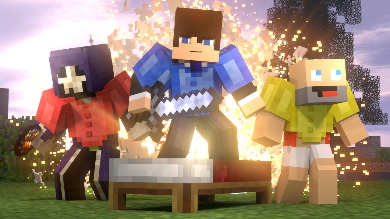 Bed Wars: FULL ANIMATION (Minecraft Animation) [Hypixel]. Minecraft picture, In and out movie, Robot art