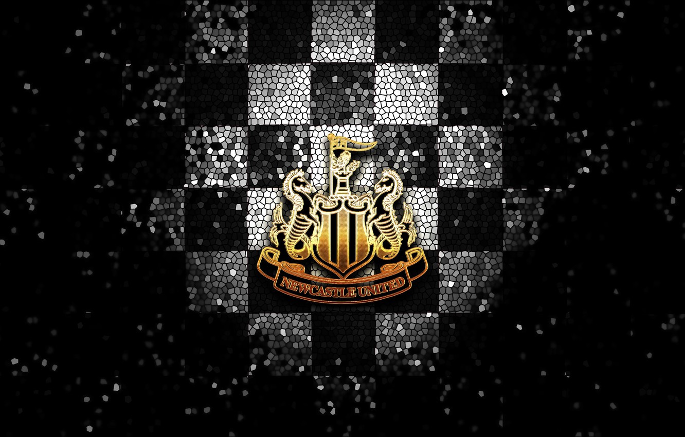 Wallpaper wallpaper, sport, logo, football, glitter, checkered, Newcastle United image for desktop, section спорт