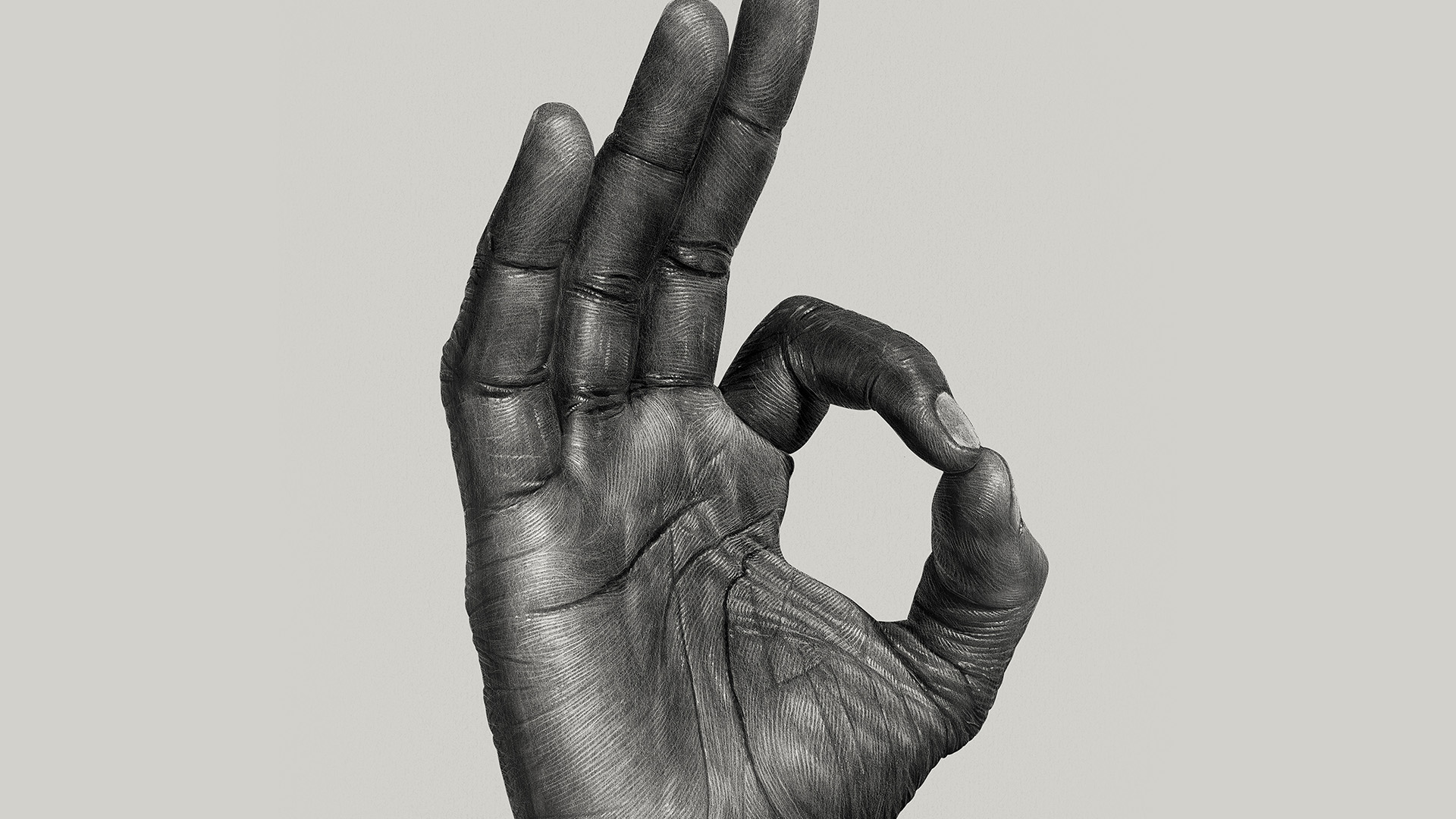 Okay Hand Drawing Black Sketch Art Wallpaper