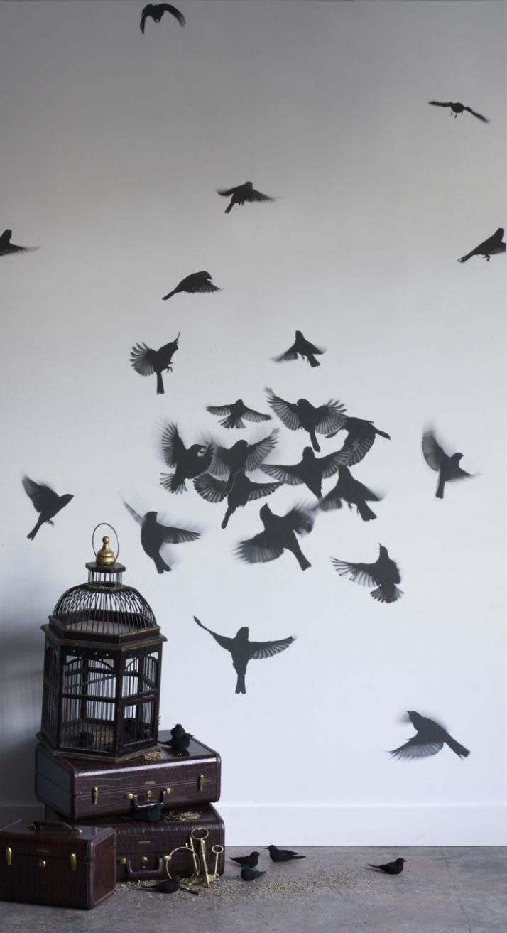Trove wallpaper design. Yatzer. Mural design, Bird wallpaper, Mural
