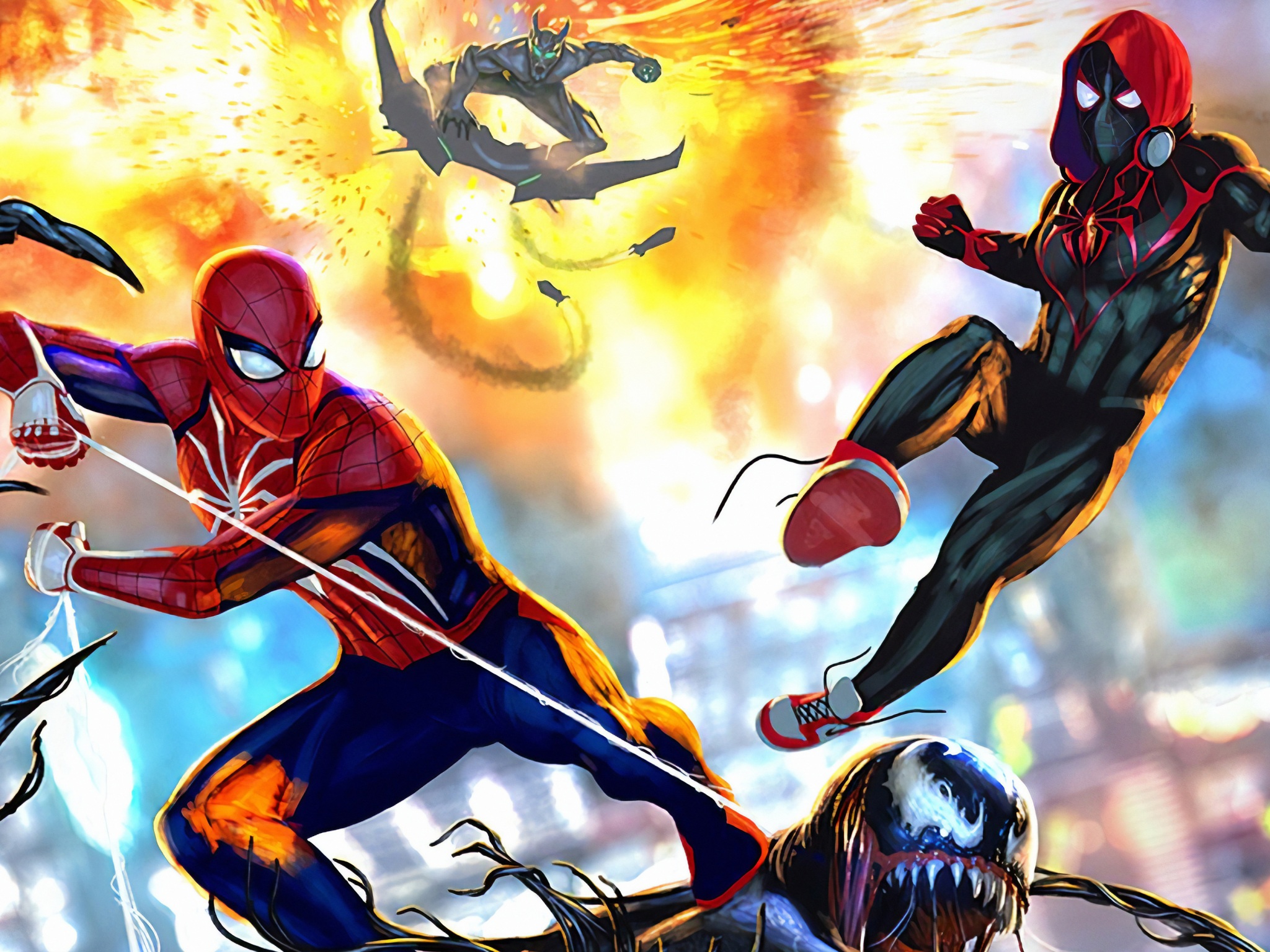 Wallpaper 4k Spiderman And Miles Wallpaper