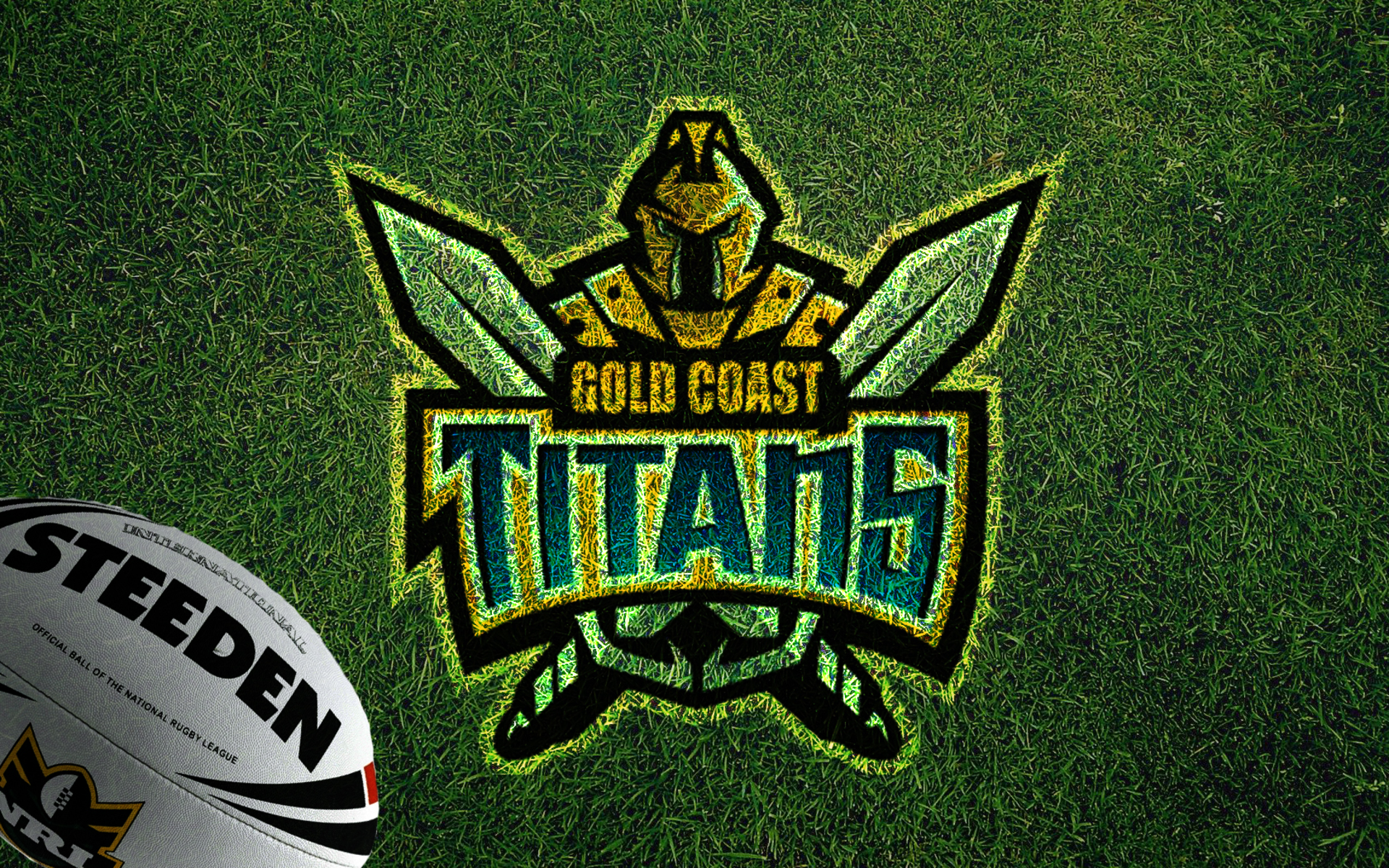 Gold Coast Titans HD Wallpaper, NRL, National Rugby League, Logo HD Wallpaper