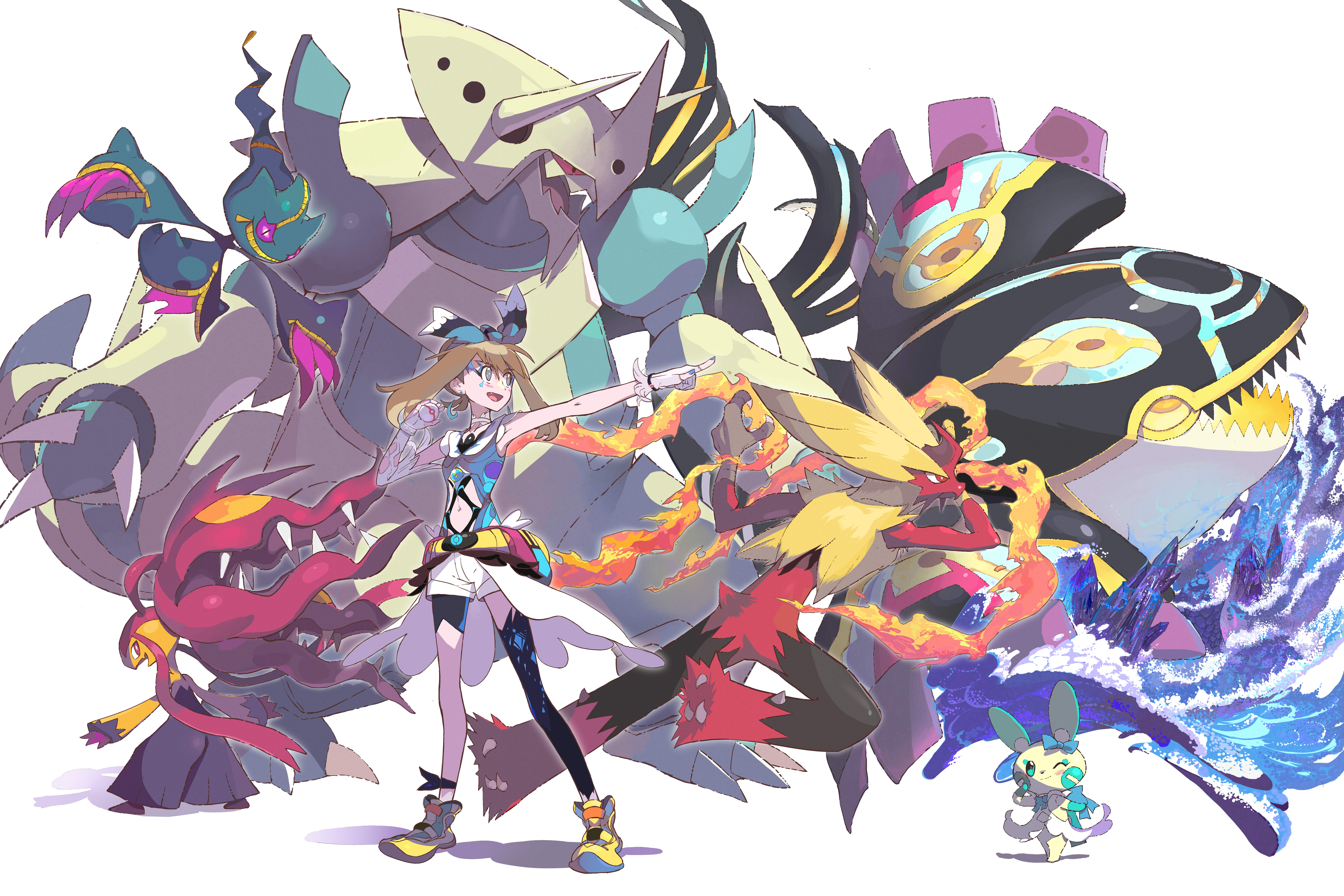 may, mawile, blaziken, banette, kyogre, and 7 more (pokemon and 2 more) drawn by hiro_(user_negm3832)