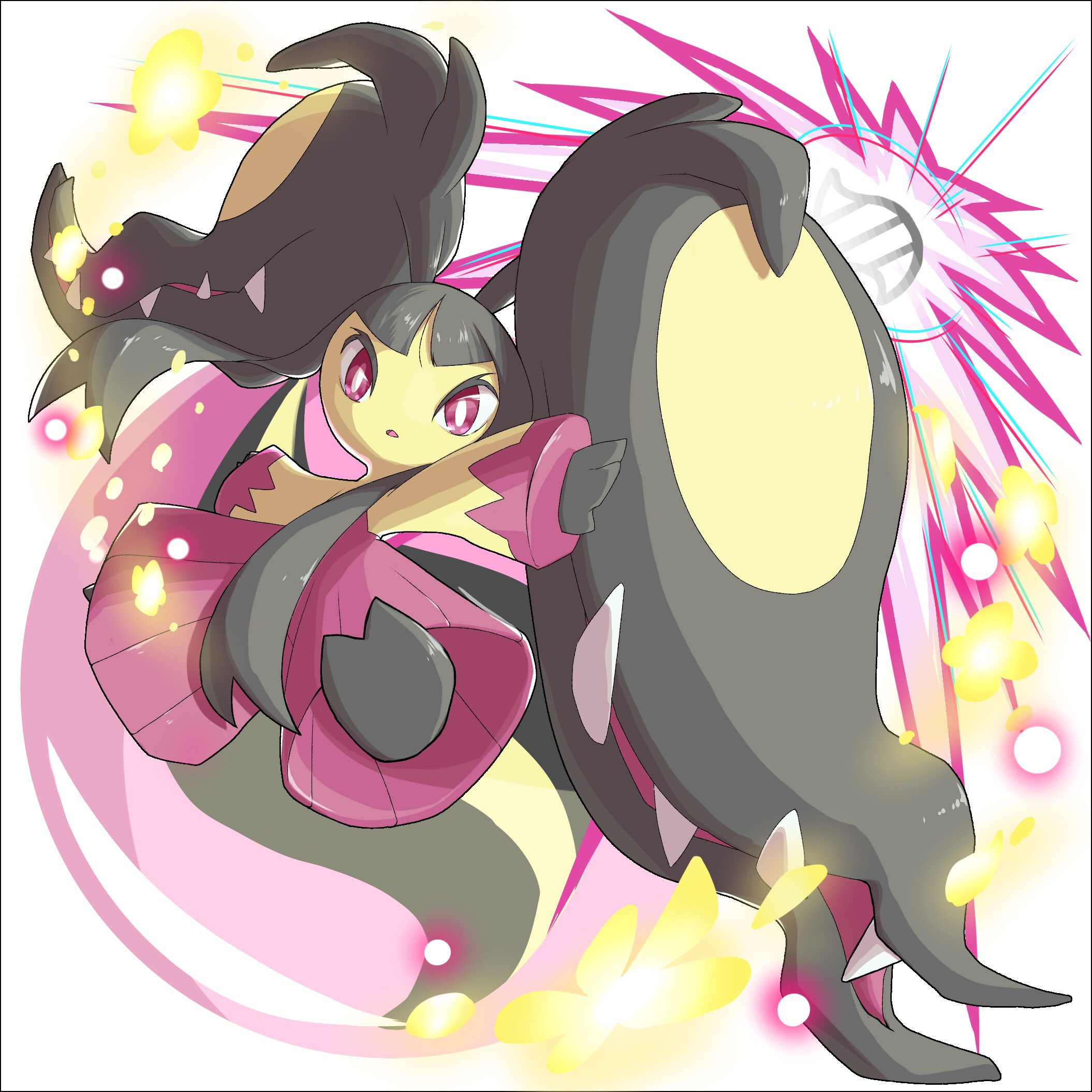 mawile and mega mawile (pokemon) drawn