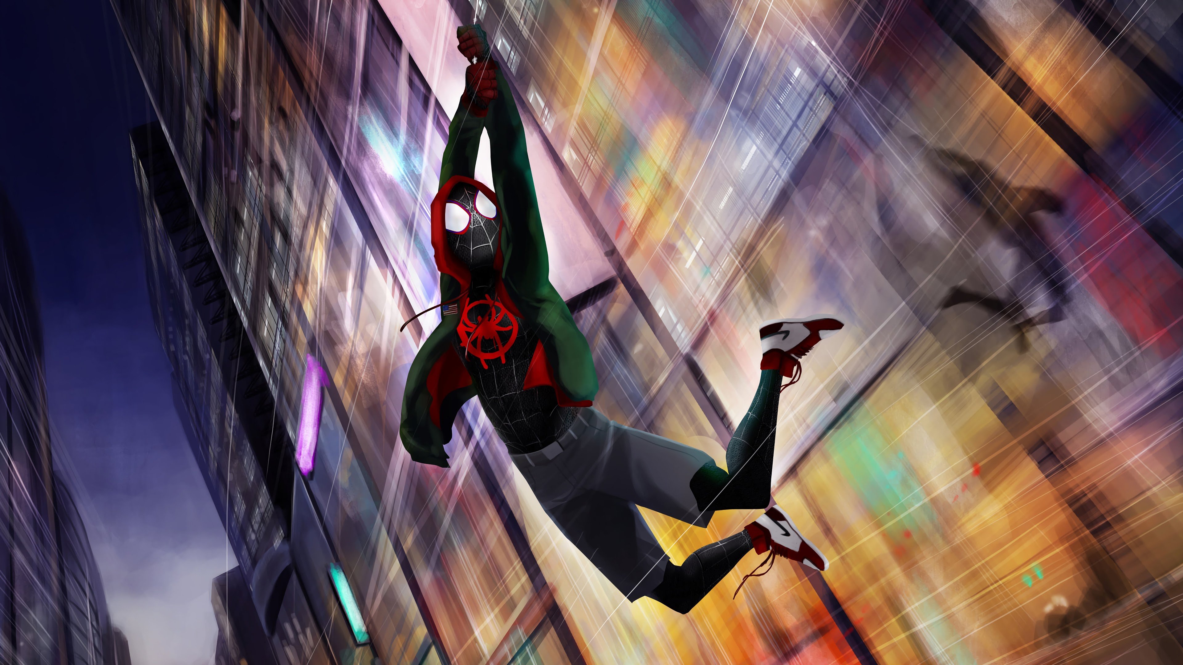 Miles Morales Spider Man: Into The Spider Verse 4K Wallpaper