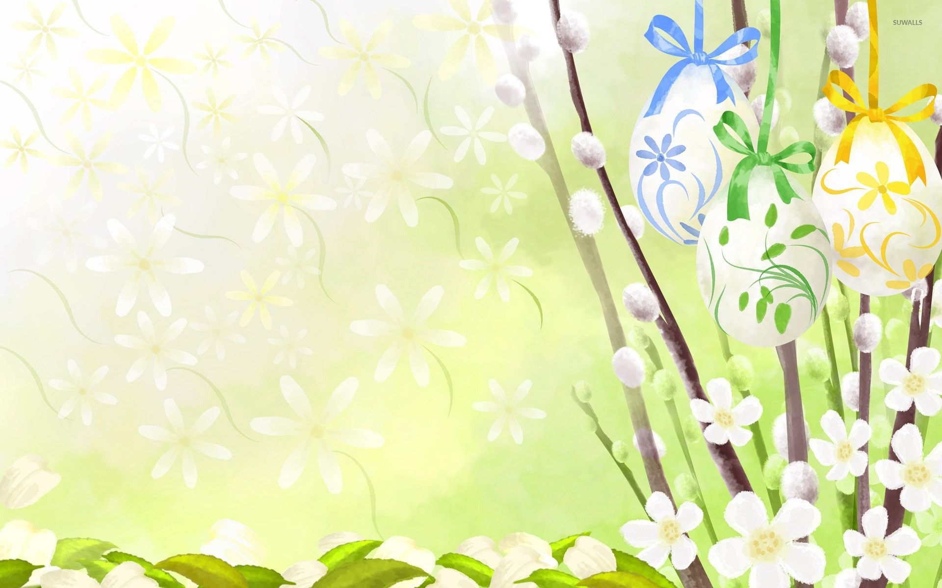 Easter Floral Wallpaper