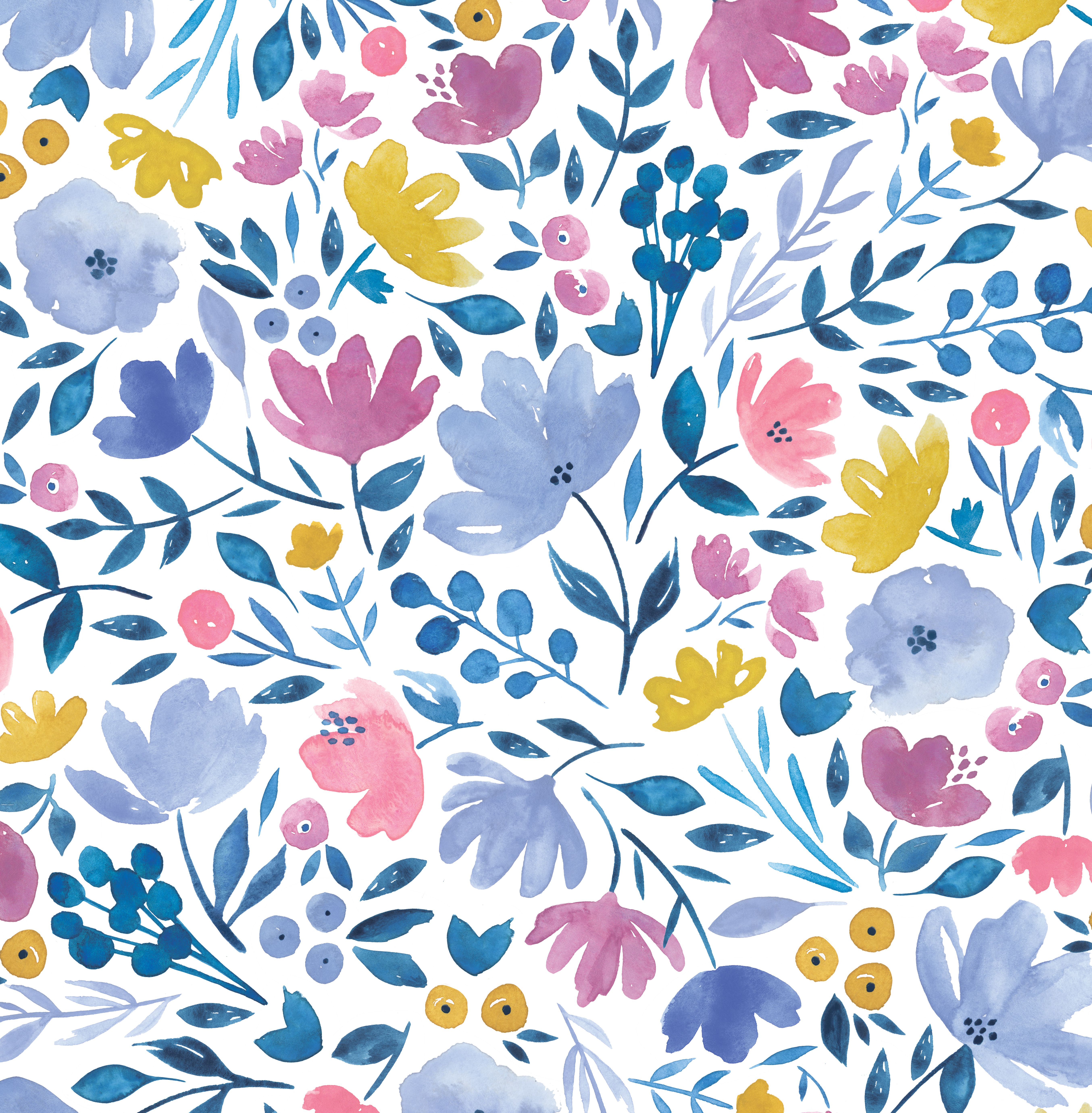 Colorful fabrics digitally printed by Spoonflower floral. Watercolor flowers pattern, Watercolor floral pattern, Easter floral