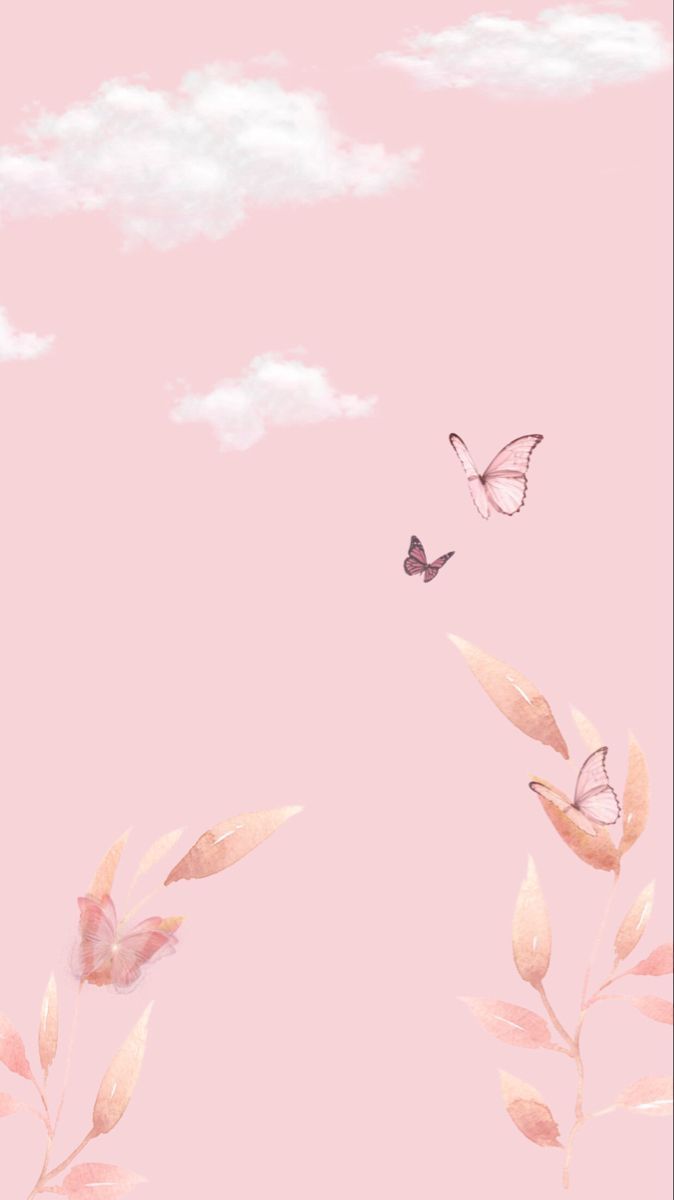 Cute Aesthetic Pink Butterfly Wallpaper. Butterfly wallpaper, Pink wallpaper background, Pale pink wallpaper