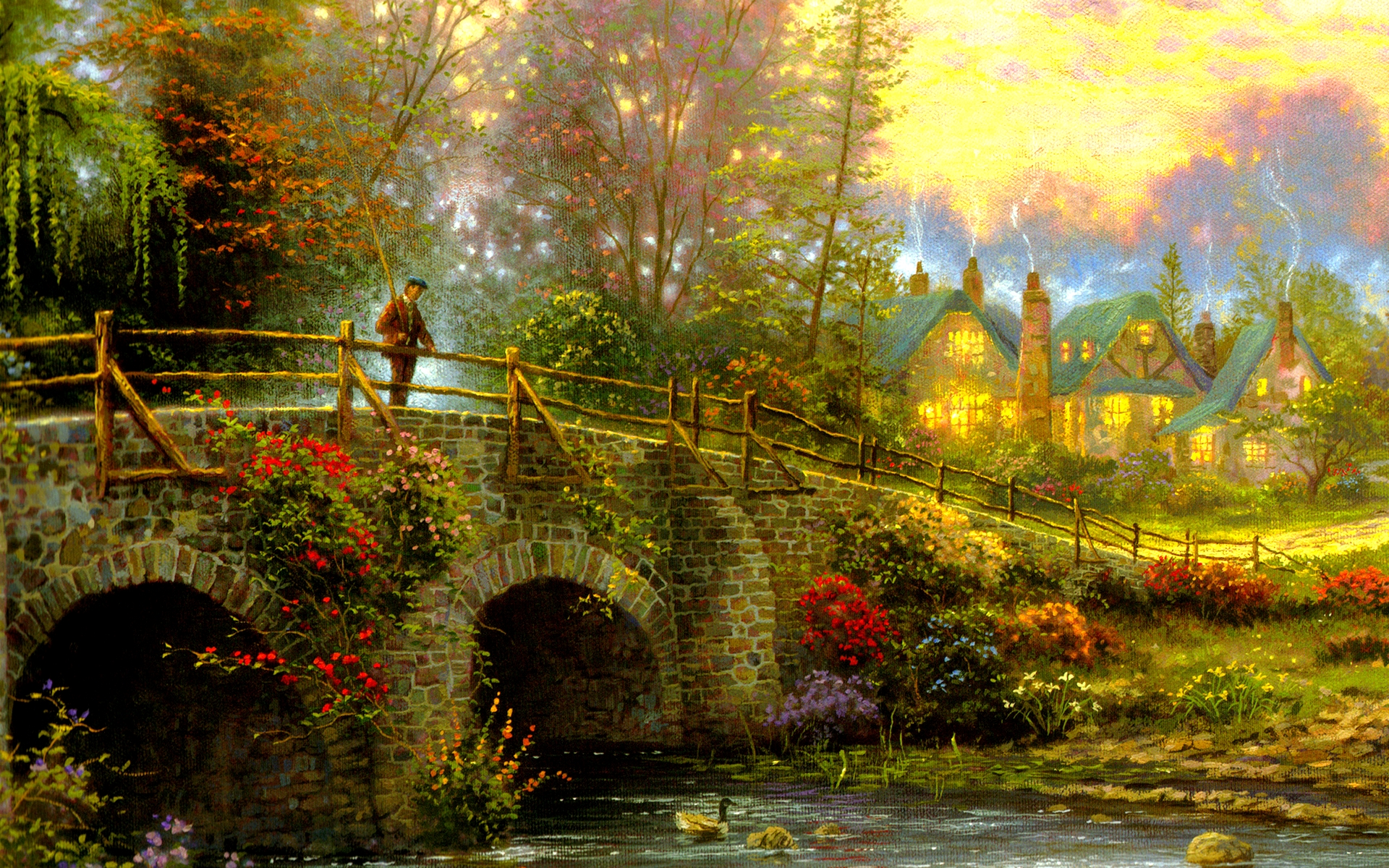 Art Wallpaper Set 14 (Thomas Kinkade Paintings ) « Awesome Wallpaper