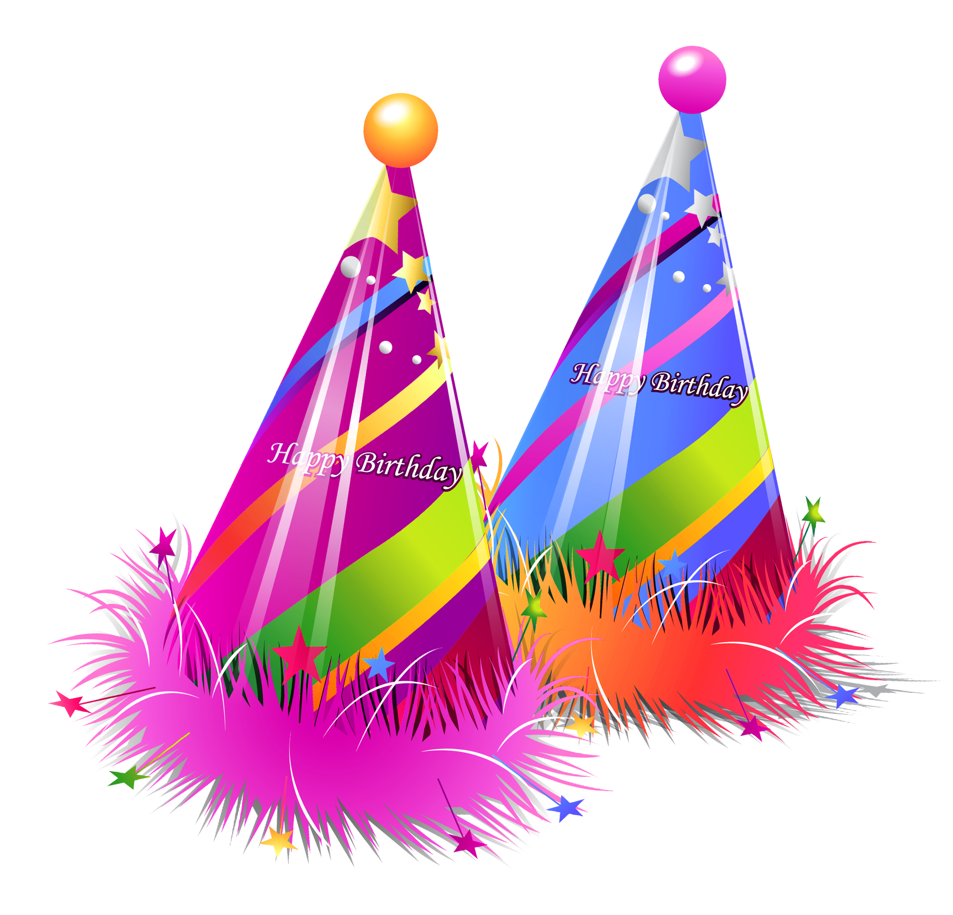 Two Birthday Hat Image PNG Transparent Background, Free Download