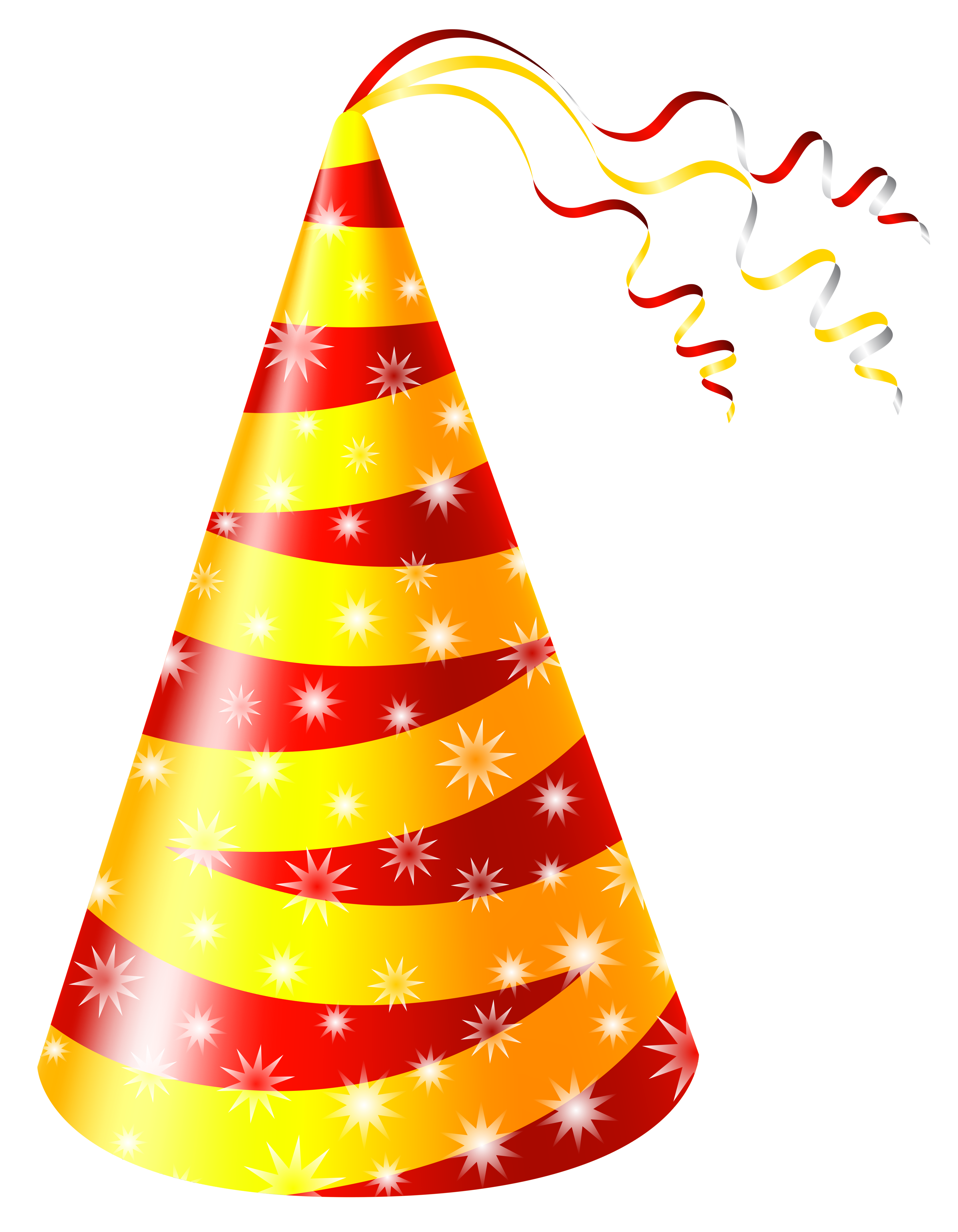 Yellow and Red Party Hat PNG Clipart Image​-Quality Free Image and Transparent PNG Clipart