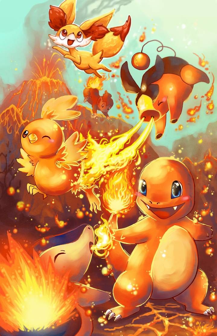 Fire starters with fennekin. Pokemon, Pokemon background, Cute pokemon wallpaper