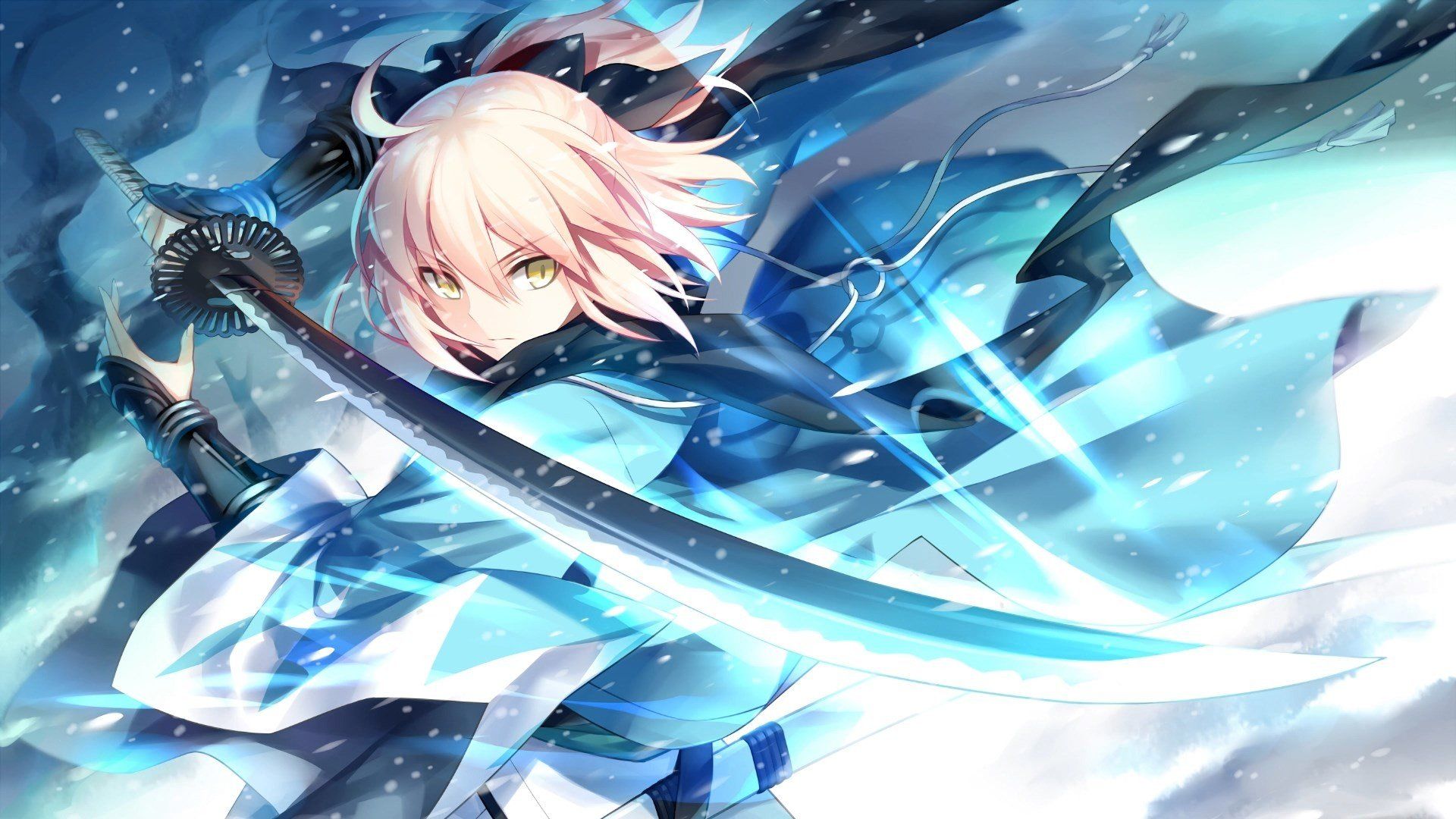 Anime Girl Katana Wallpaper