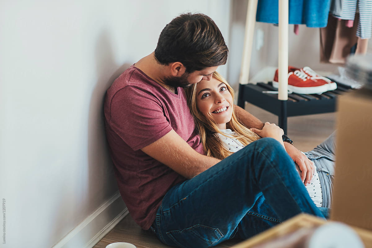 Boyfriend And Girlfriend Cuddling