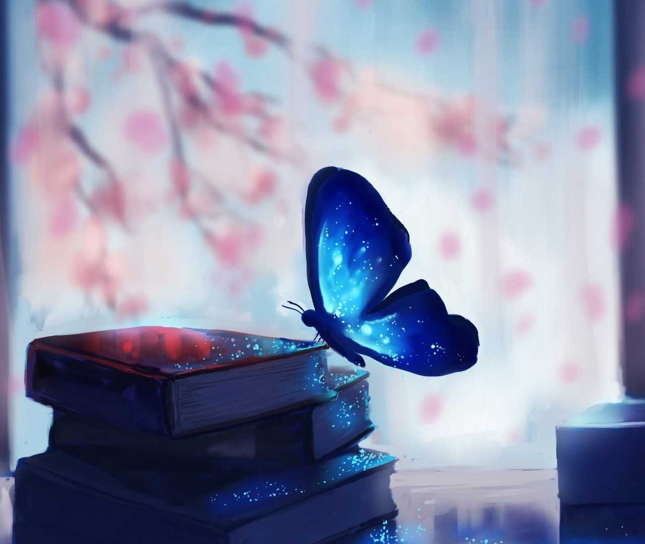 Blue Morpho Butterfly Background Wallpaper 20742