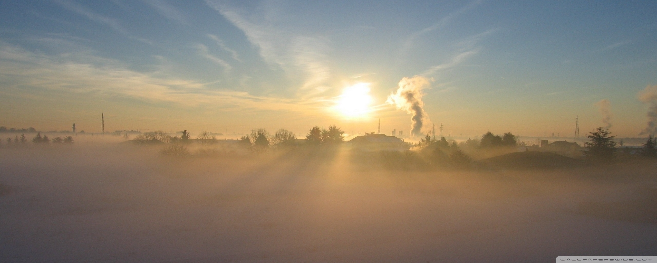 Early Morning Fog In Winter Ultra HD Desktop Background Wallpaper for 4K UHD TV, Multi Display, Dual Monitor, Tablet
