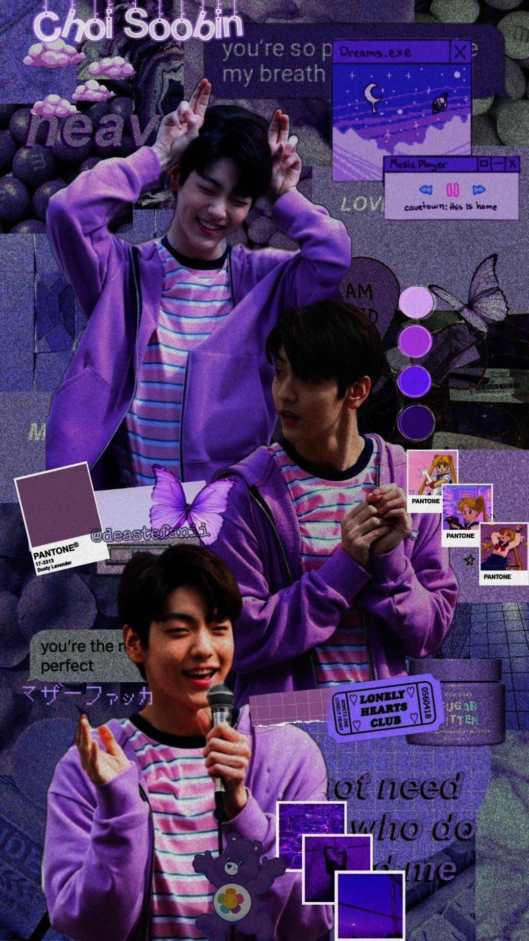 Soobin Aesthetic Wallpaper. Purple aesthetic, Purple themes, Purple wallpaper