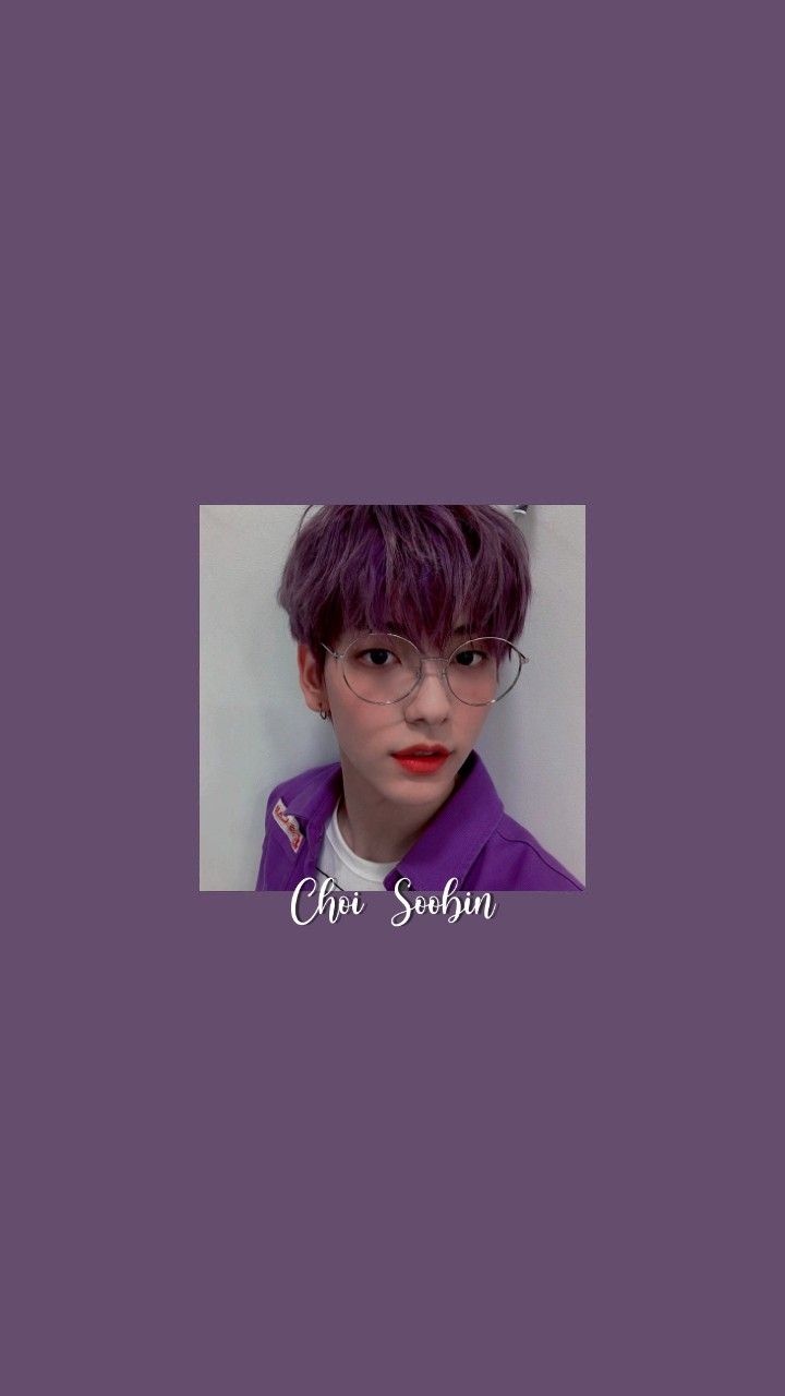SOOBIN Lockscreen Purple. Purple aesthetic, Txt, Aesthetic wallpaper