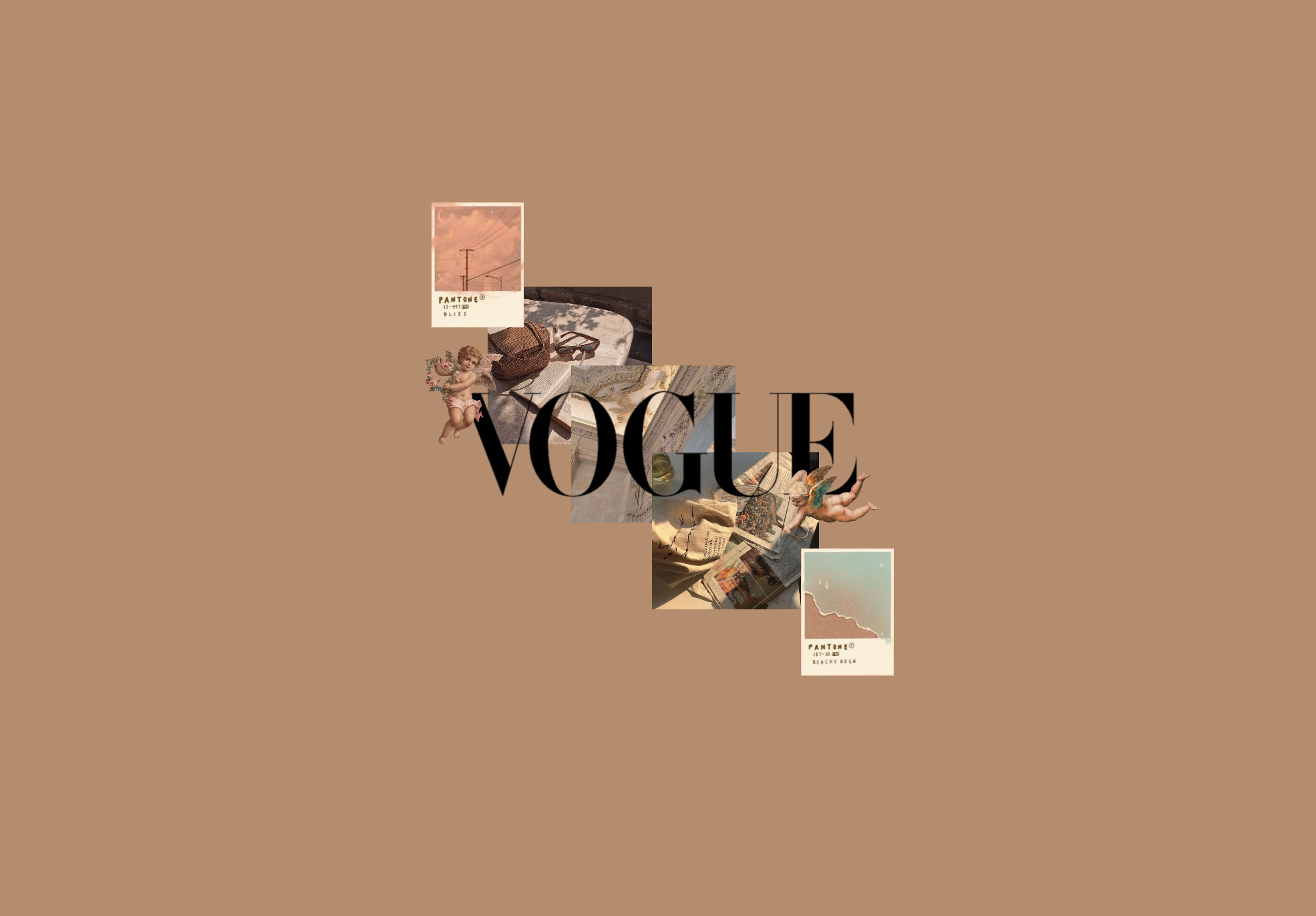 Brown Aesthetic Wallpaper for Laptop, Vogue, Angle & Pantone