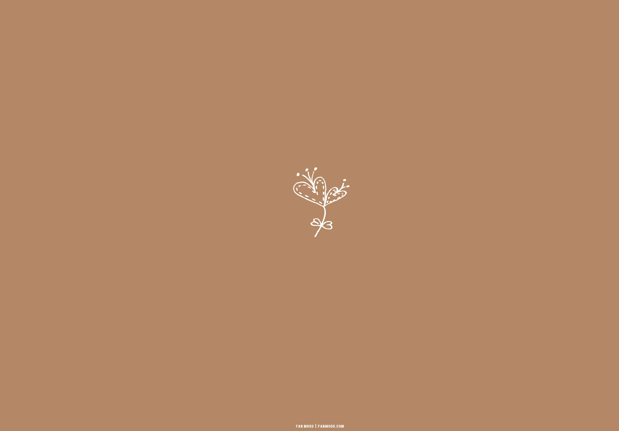 Brown Aesthetic Wallpaper for Laptop, Love Grow Wallpaper