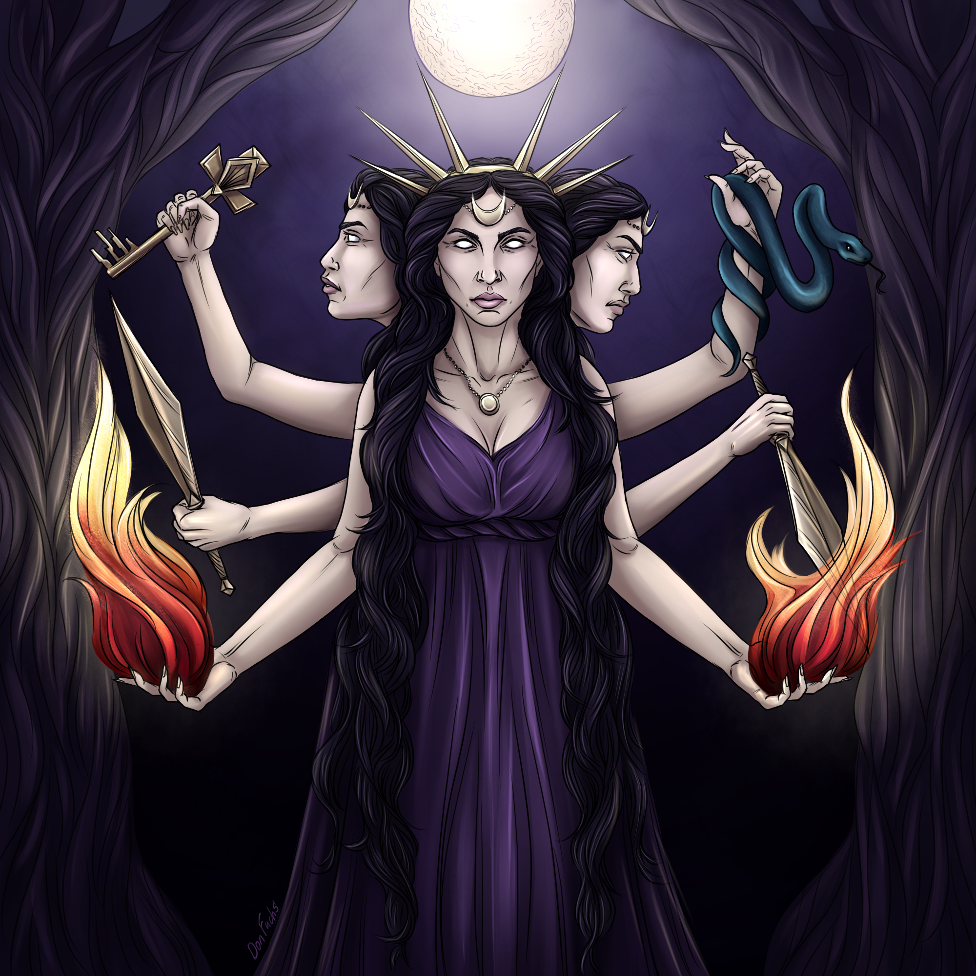 Hecate Goddess COLOR. Hecate goddess, Hecate, Goddess