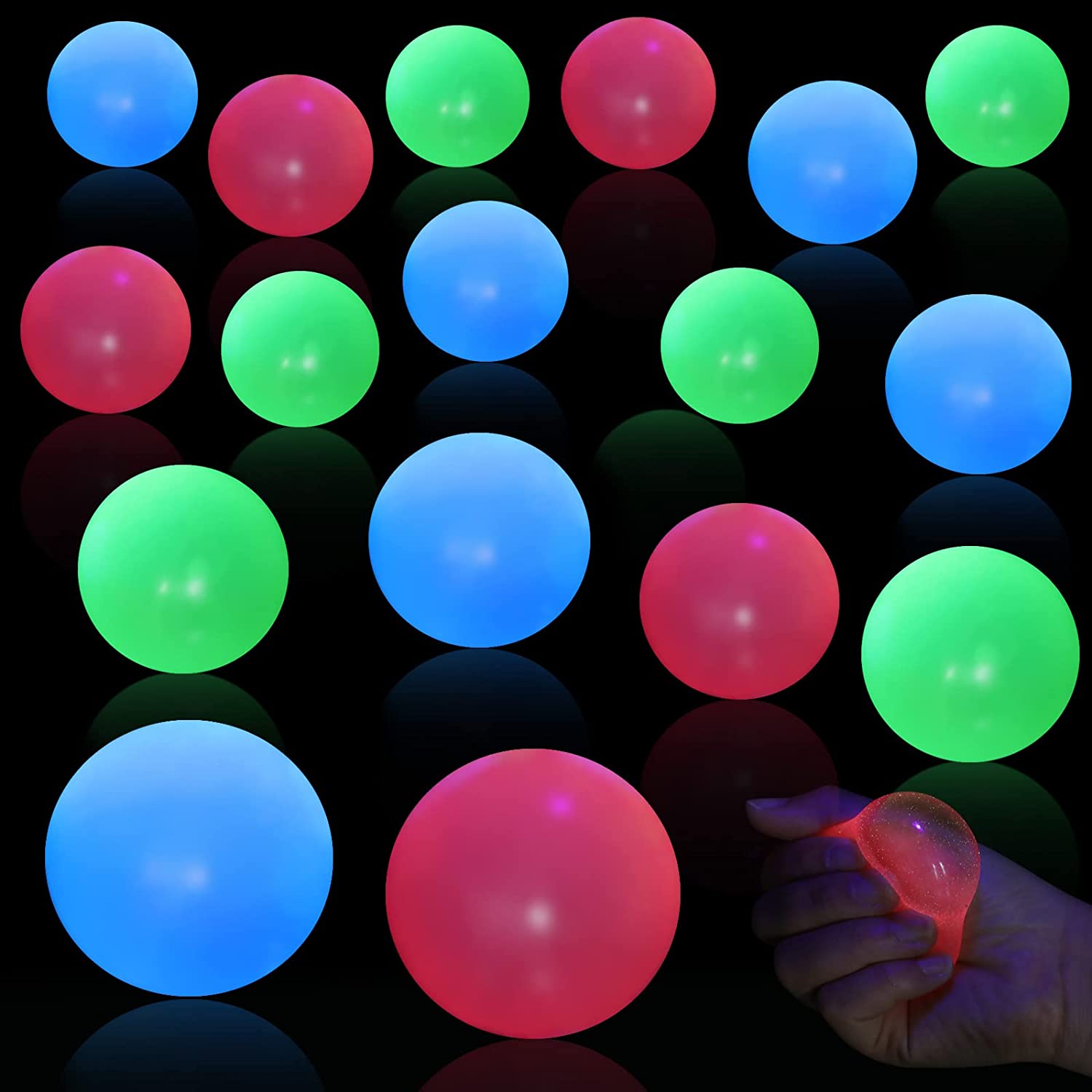 Buy Sticky Stress Balls Glow in The Dark Ceiling Balls Glowing Ball Stress Relief Toys to Help Anxiety for Adults and Kids, 4 Colors Online in Turkey. B09J8PZ1G8