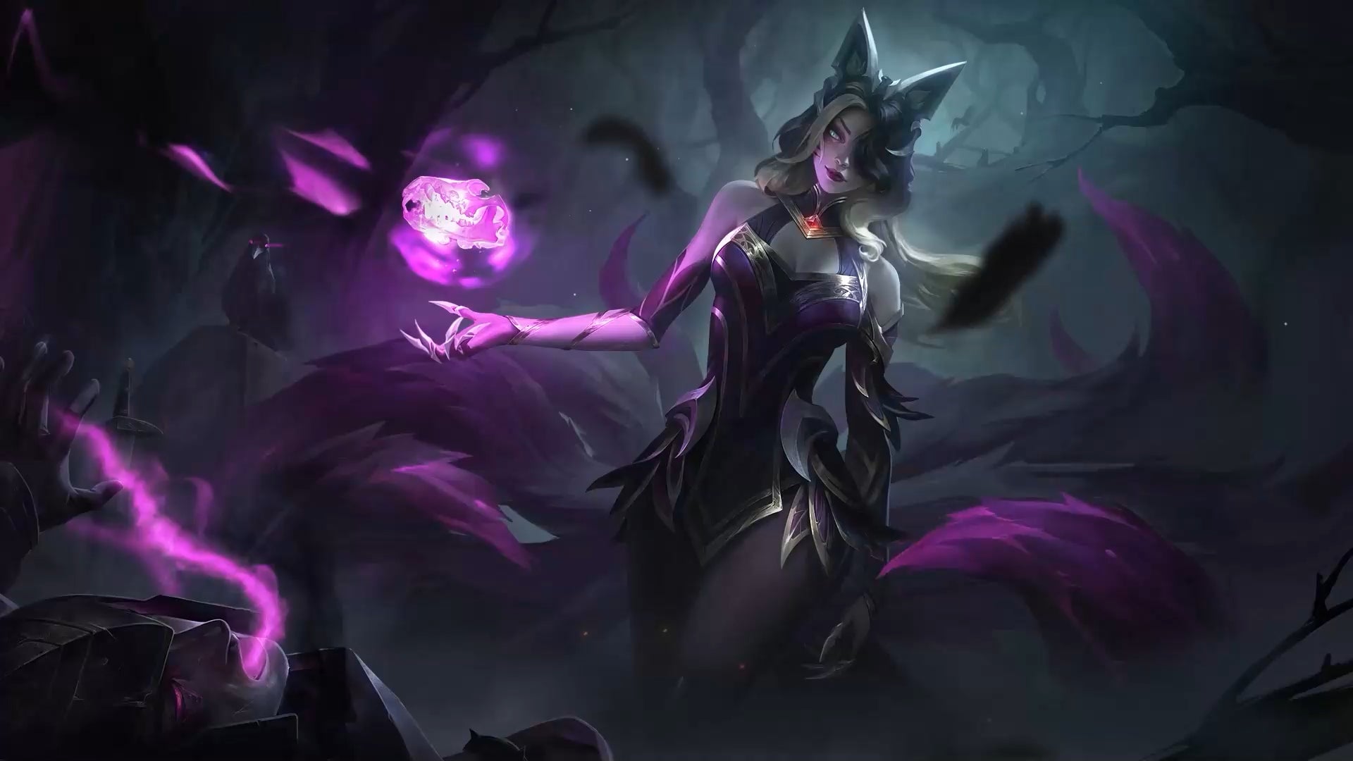 Ahri. Coven Login Screen Animated Wallpaper of Legends