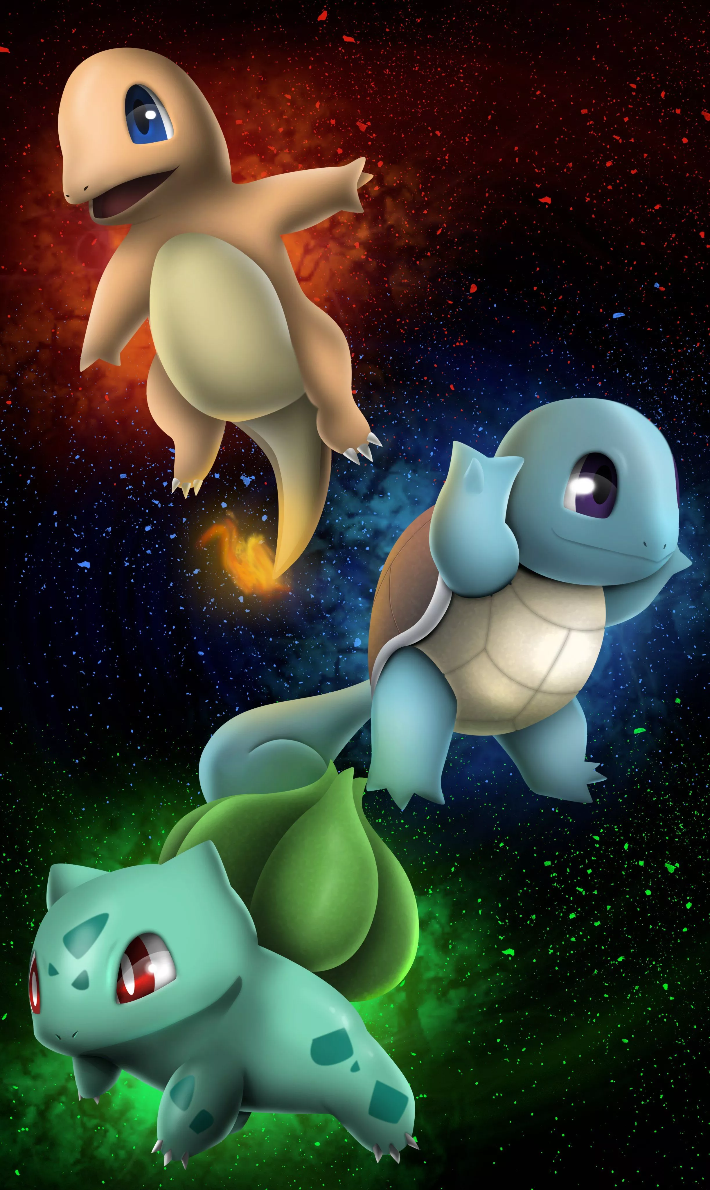 Wallpaper: Kanto starters