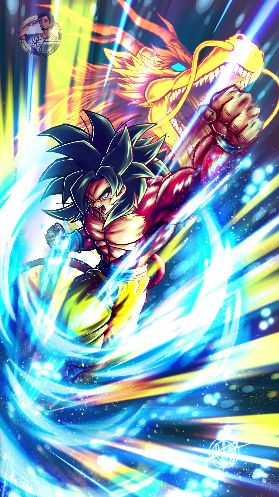 BLZ no Twitter: Goku (Ssj 4) “Dragon Fist!!” Hope you like it. Feel free to share. #DragonBall #DragonBallGT #goku #ssj4 #fanart