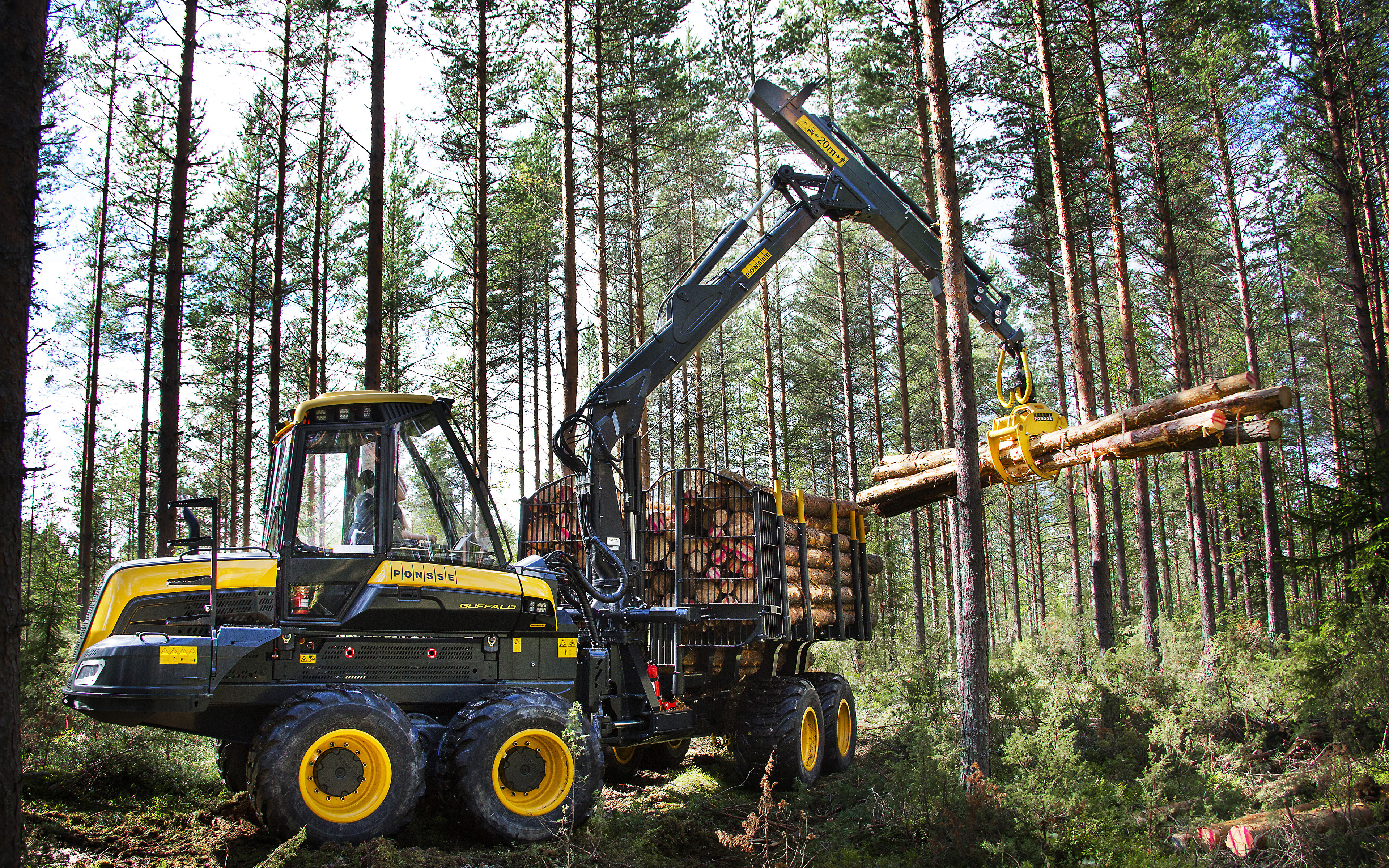 Photos Forwarder 2014 17 Ponsse Buffalo Wood Log Forests 3840x2400