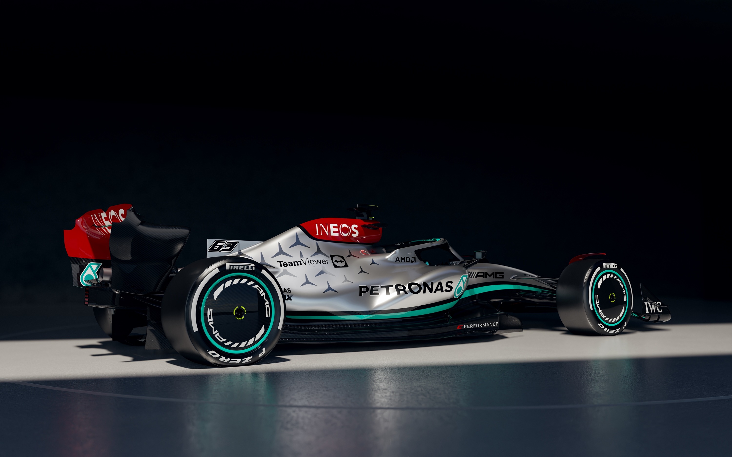 2022 Mercedes W13 F1 car launch photo