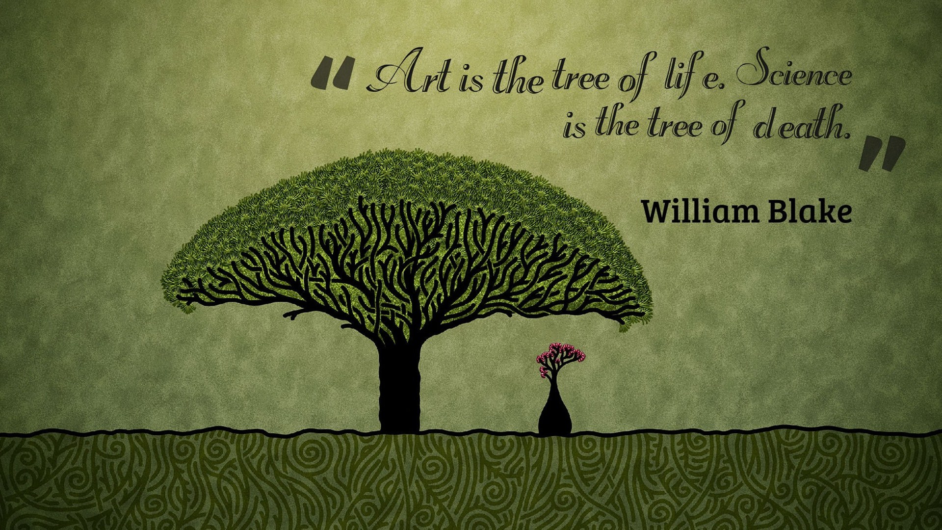 Art Is A Tree of Life Quotes Wallpaper 00194
