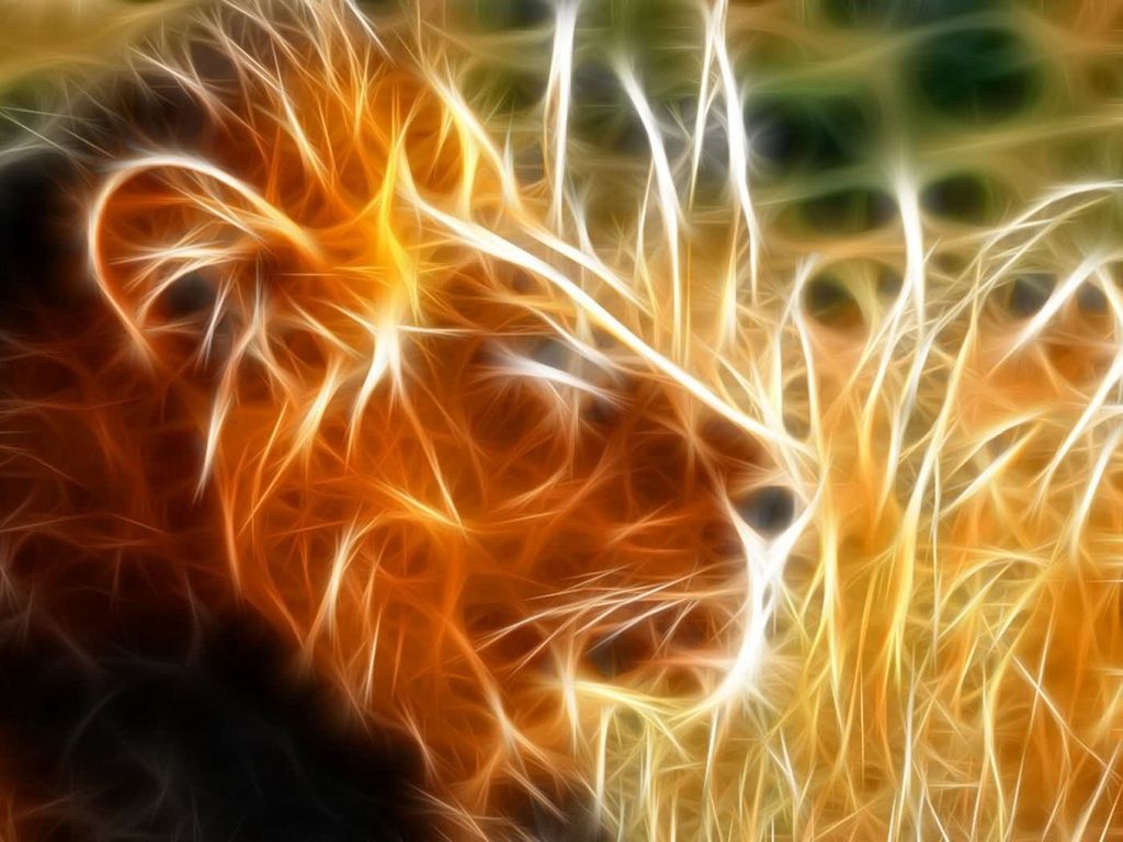 Fractal African Male Lion Laying in the Vast Golden Plains of Africa. Lion HD wallpaper, Abstract lion, Lion picture