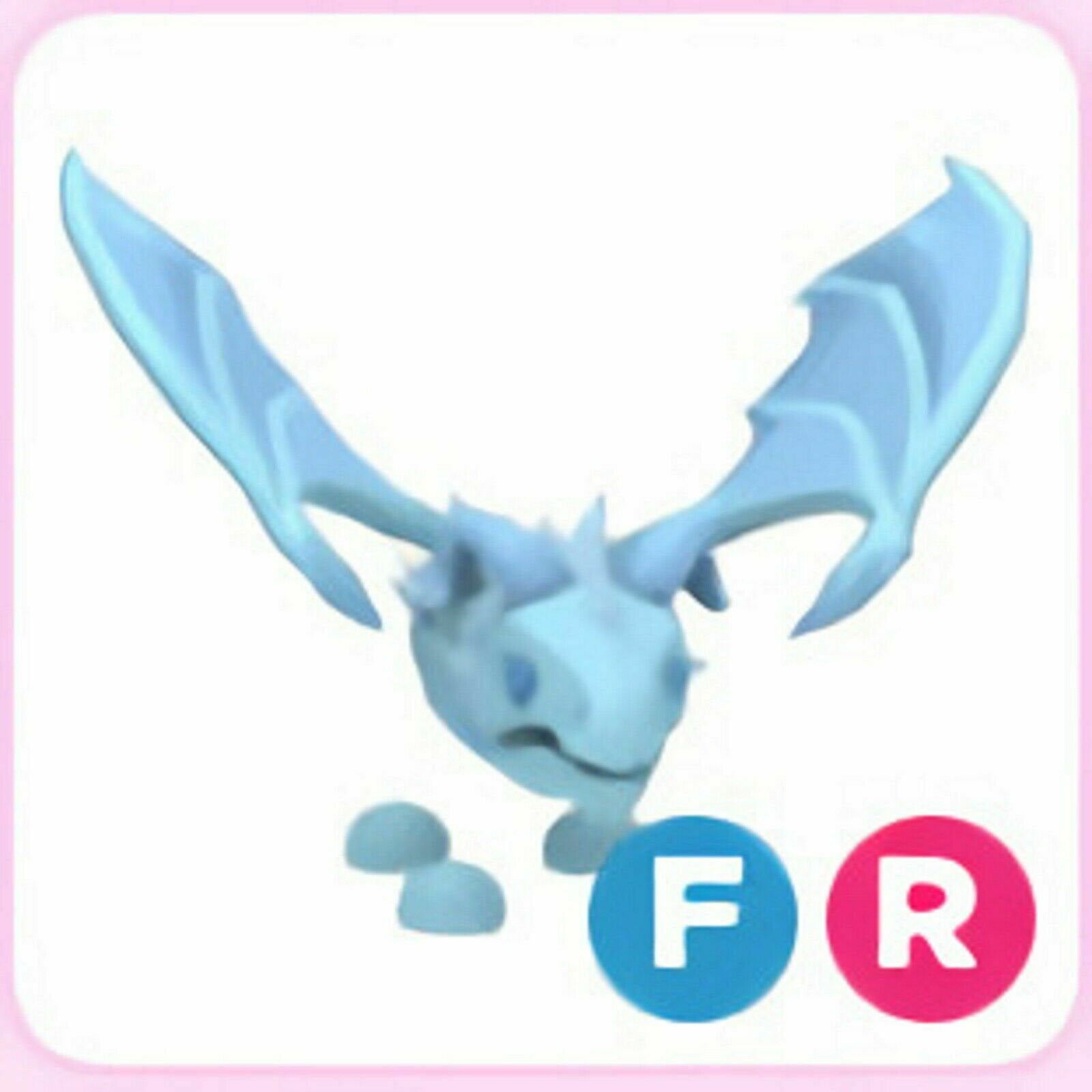 FR Frost Dragon Adopt Me Roblox Game FREE delivery USA digital pet freebie with purchase of art print Fl. Pet adoption party, Pet dragon, Pet adoption certificate