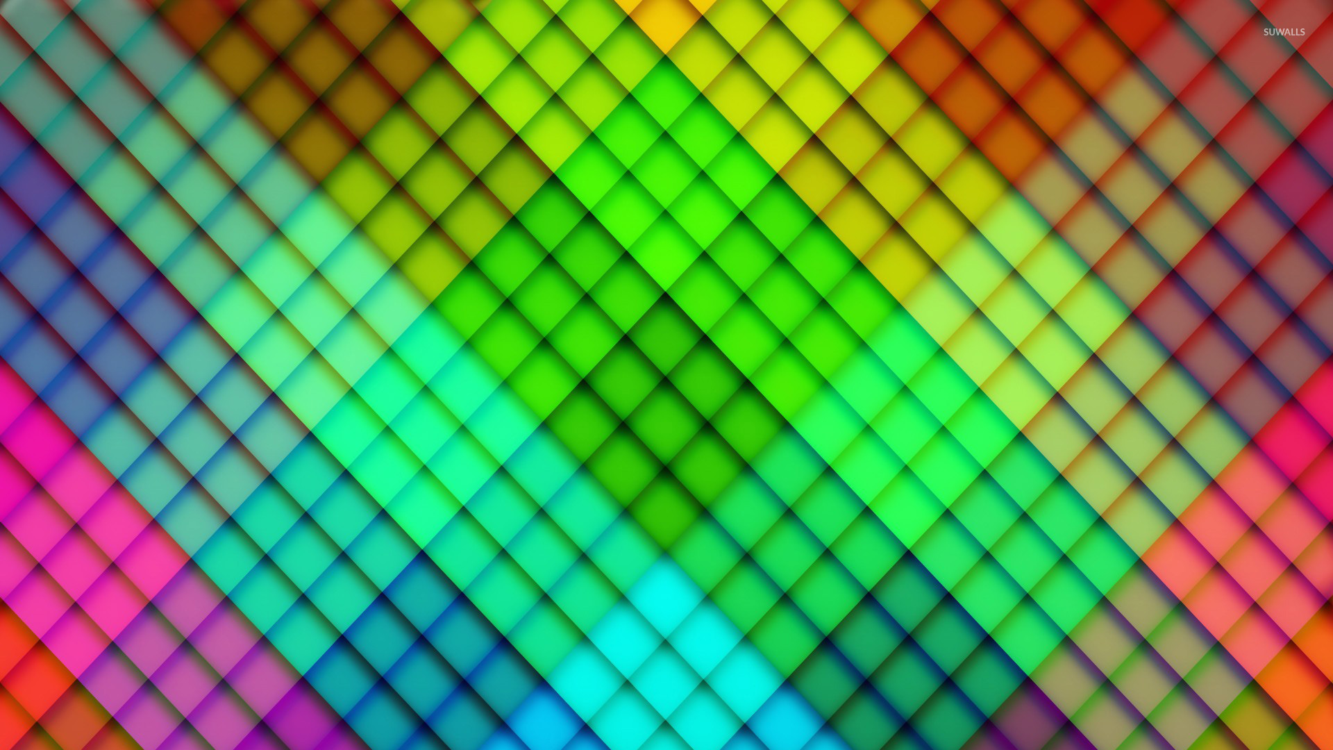 Rainbow diamond pattern wallpaper Art wallpaper