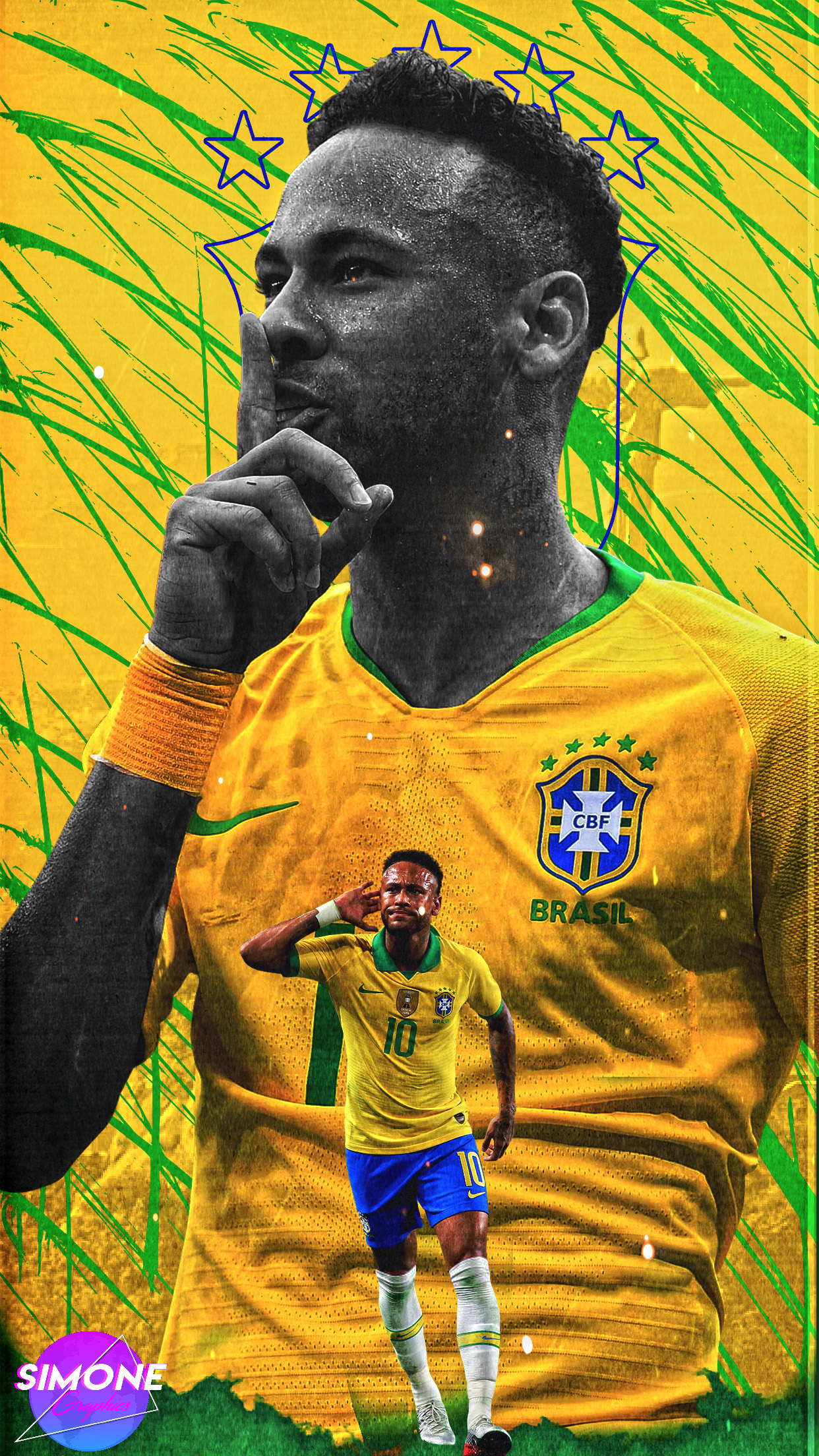 Wallpaper ID 352494  Sports Neymar Phone Wallpaper Brazil National  Football Team 1080x2460 free download