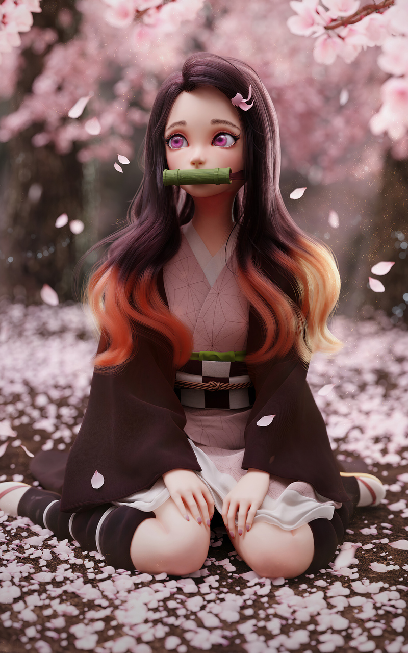 Nezuko Kimetsu No Yaiba Fanart 4k Nexus 7, Samsung Galaxy Tab 10, Note Android Tablets HD 4k Wallpaper, Image, Background, Photo and Picture