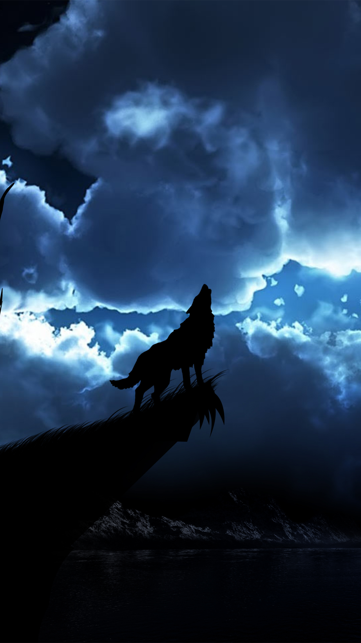 Wolf Night Wallpaper for iPhone 11, Pro Max, X, 8, 7, 6