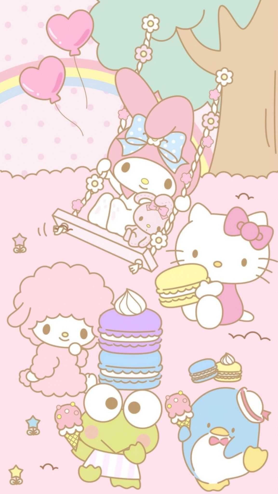 Sanrio Wallpaper. Walpaper hello kitty, Hello kitty background, Hello kitty image