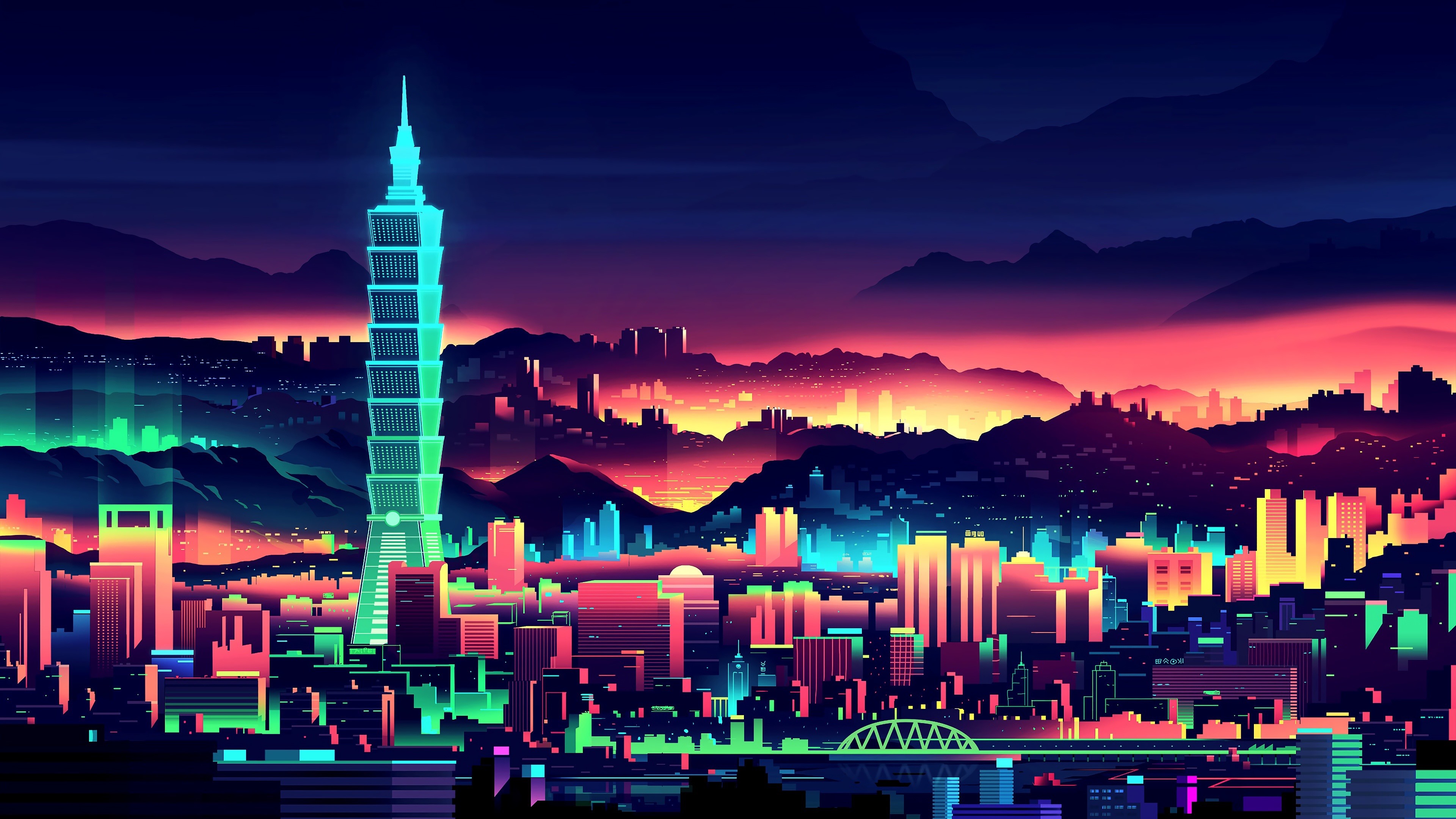 Free download Wallpaper Vector picture Taiwan city skyscrapers art 3840x2160 [3840x2160] for your Desktop, Mobile & Tablet. Explore City Vector Wallpaper. Wallpaper Vector, Vector Wallpaper, Vector Wallpaper Free