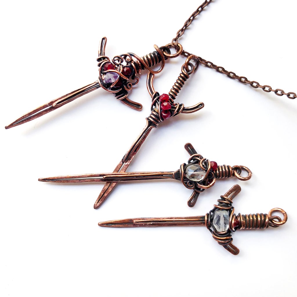 Sword Pendant Wire Wrapped Jewelry, 26 Steps (with Picture)