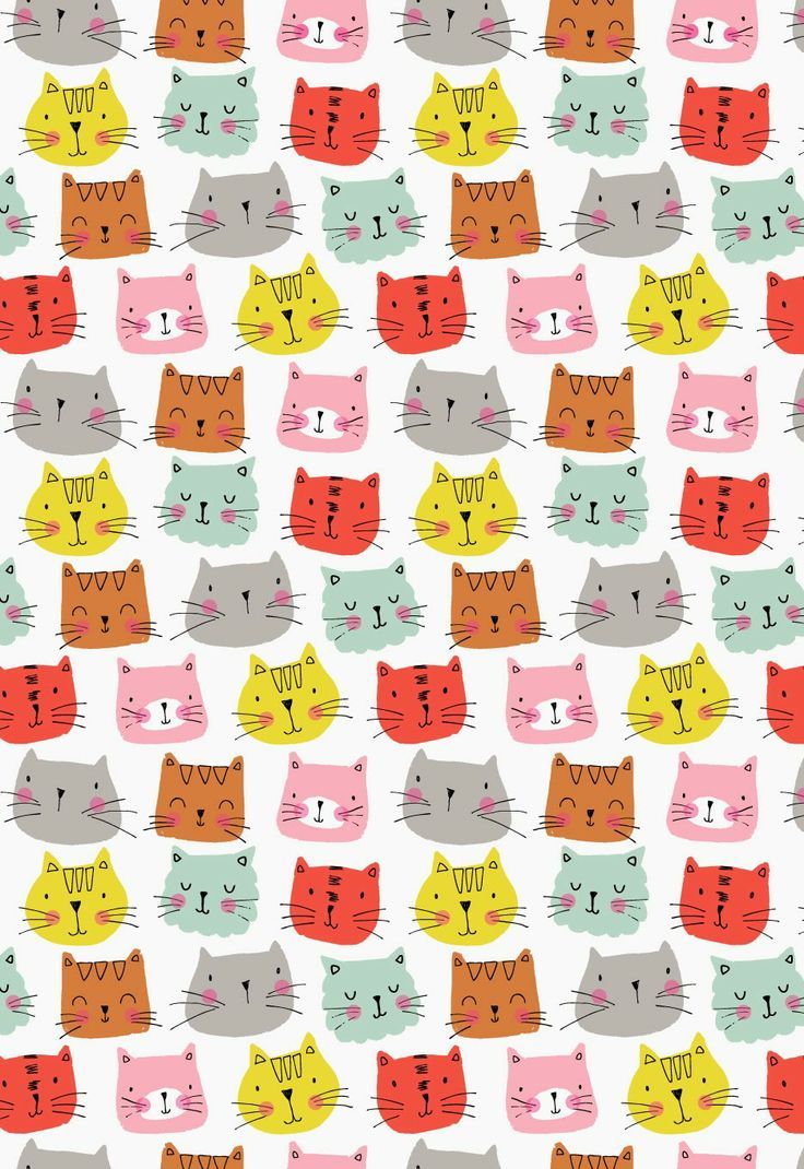 Cartoon Cat Pattern Wallpaper Free Cartoon Cat Pattern Background