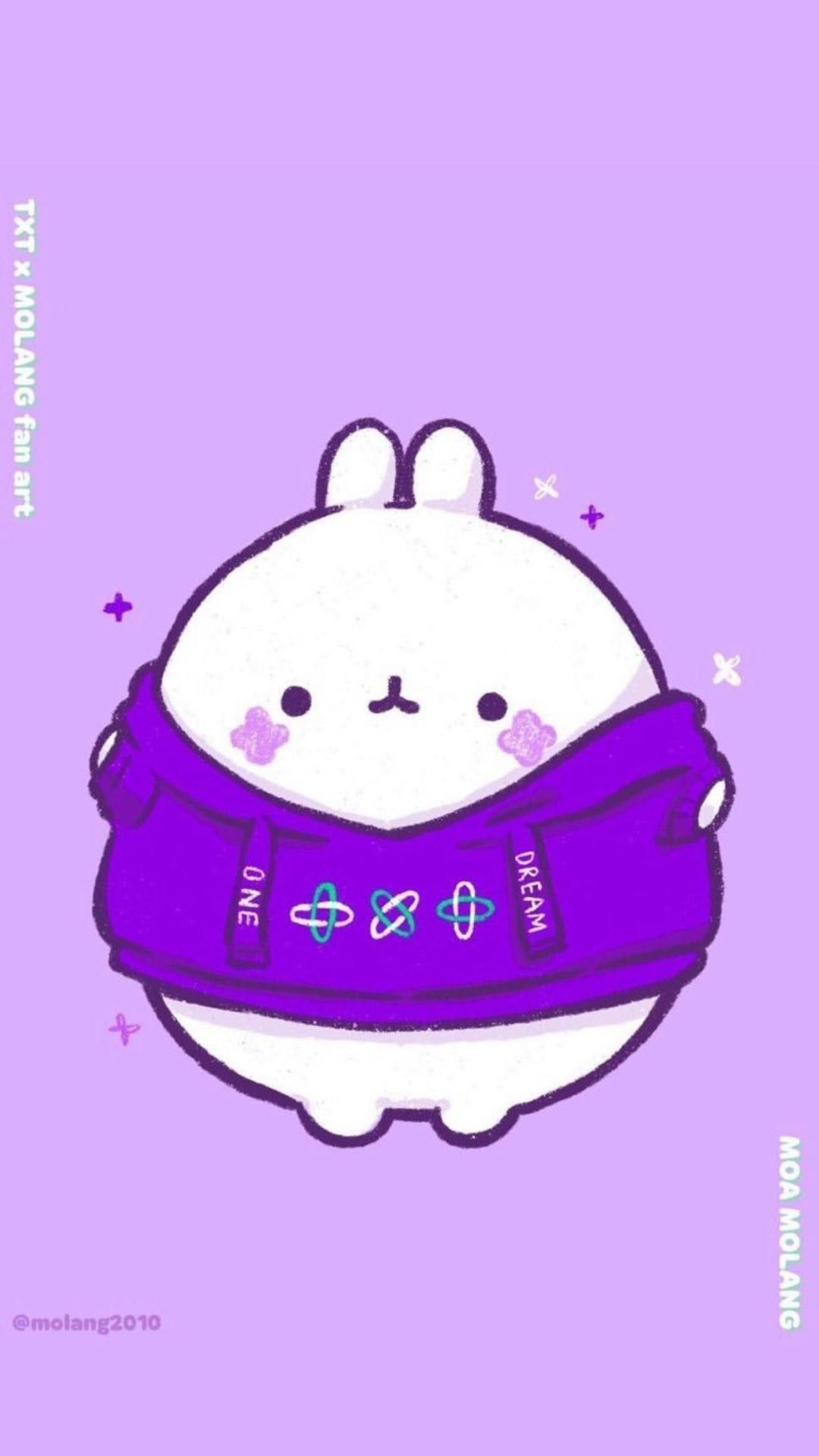 Molang Purple Wallpapers Wallpaper Cave